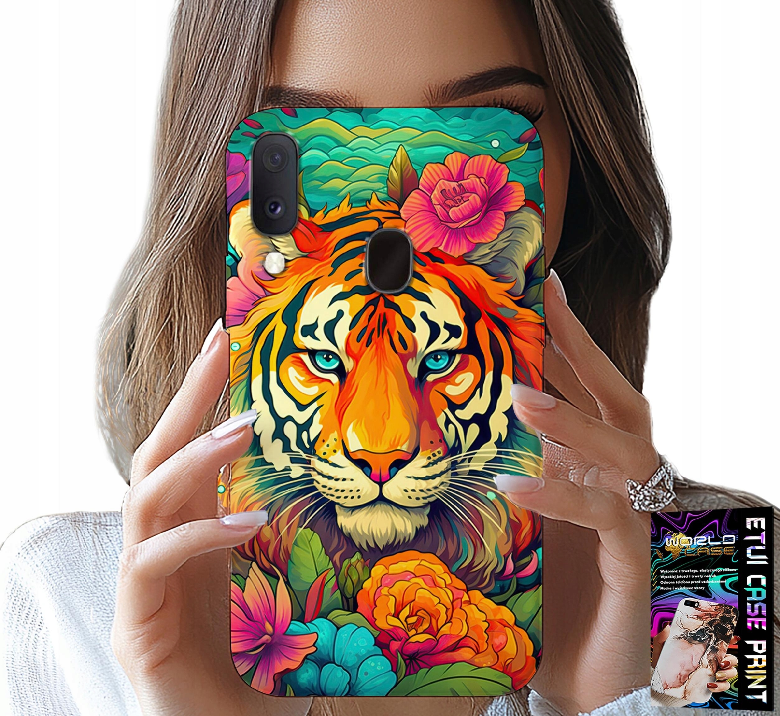 ETUI DO SAMSUNG GALAXY A40 - ZWIERZĘCE WZORY TYGRYS TYGRYSEK CASE