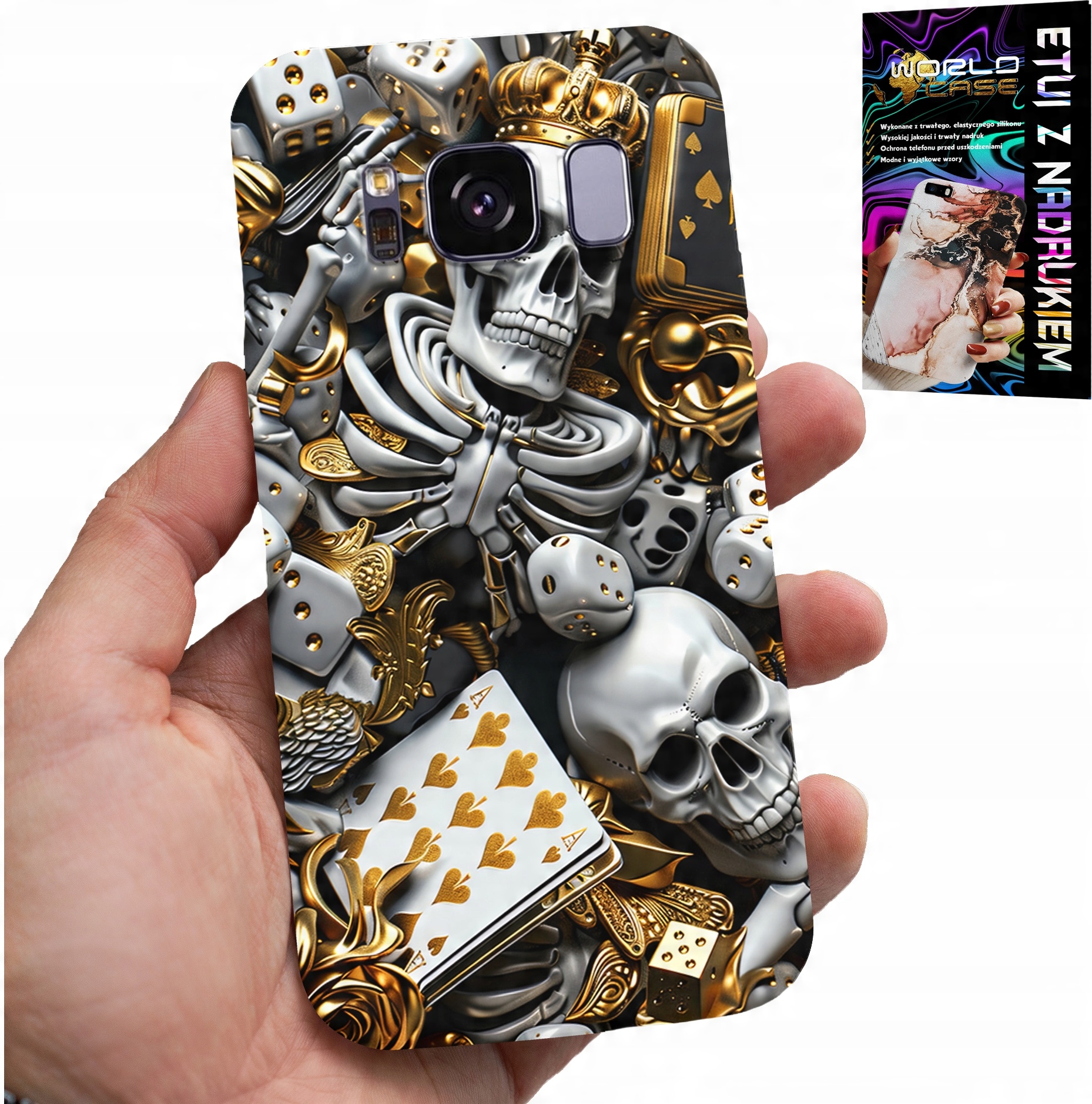 ETUI DO SAMSUNG GALAXY S8 - KRÓL POKER KOŚCI AS WZORY DLA MĘŻCZYZN