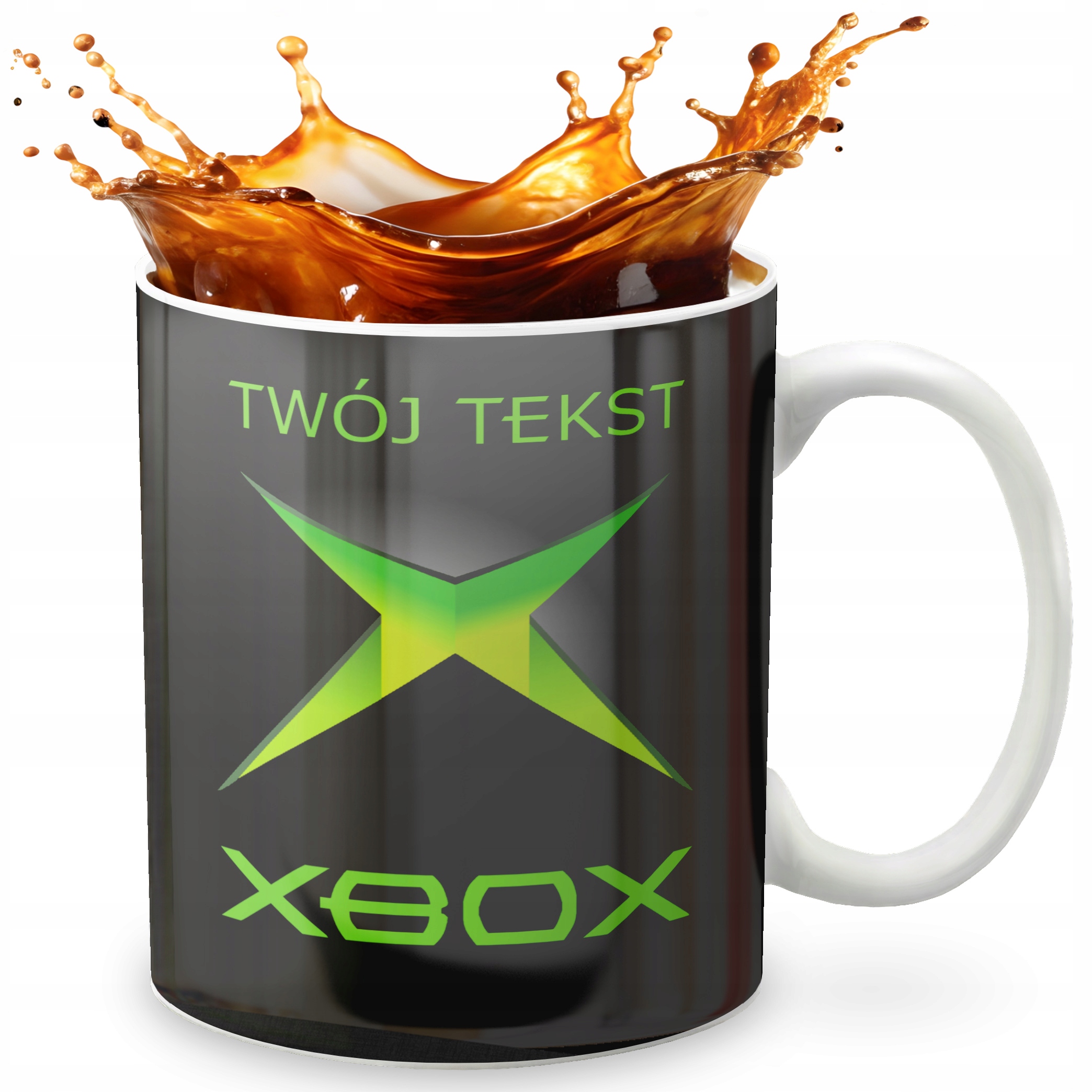 KUBEK 330ml GRAFIKA PREZENT ŚWIĘTA WZÓR - XBOX + IMIĘ