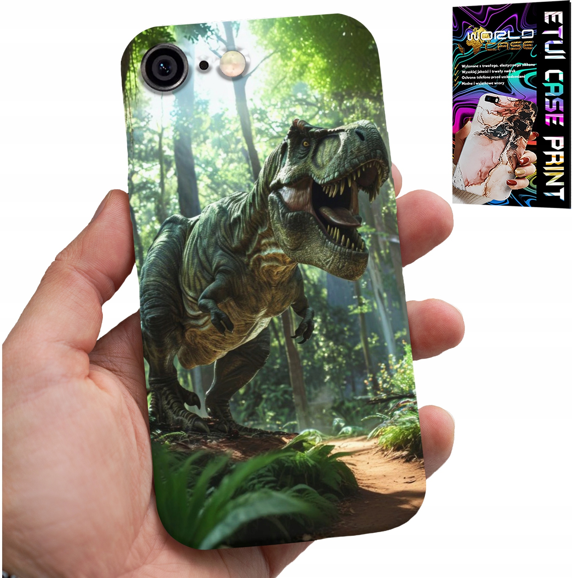 ETUI DO IPHONE 6 / 6S - DINO DINOZAUR TYRANOZAUR CASE + SZKŁO