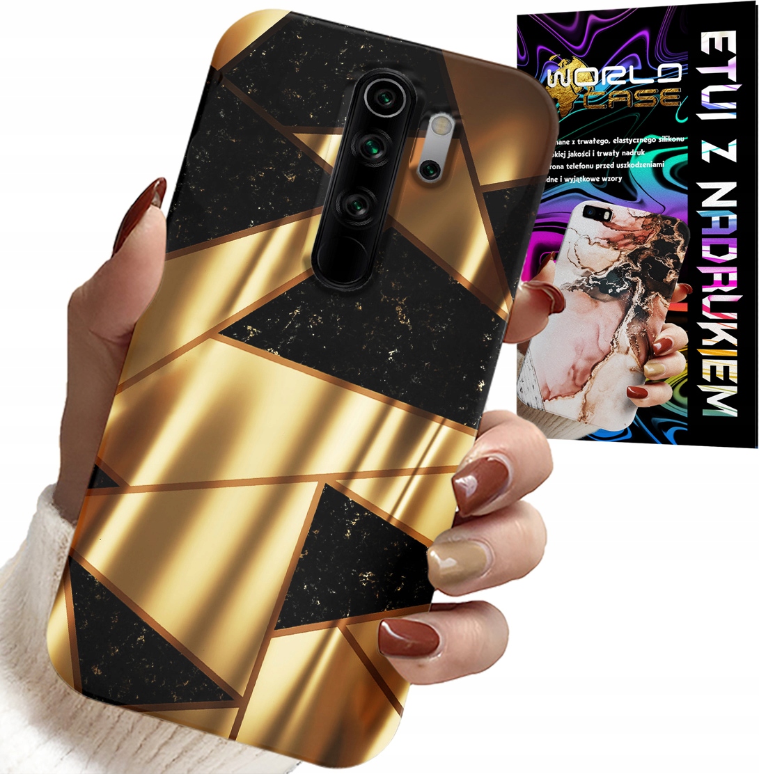 ETUI DO XIAOMI NOTE 8 PRO - ZŁOTE ELEGANCKIE WZORY + FOLIA HYDRO