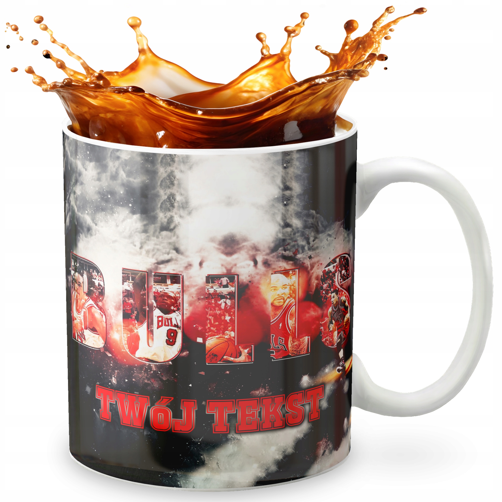 KUBEK 330ml GRAFIKA PREZENT ŚWIĘTA WZÓR - KOSZYKÓWKA SPORT + IMIĘ