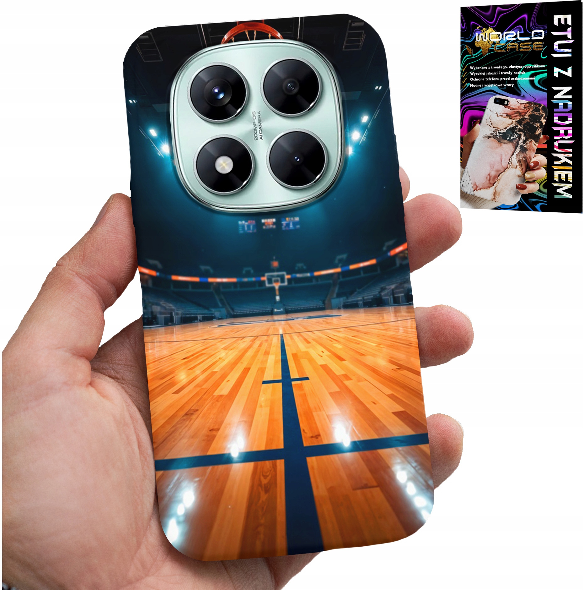ETUI DO XIAOMI NOTE 14 PRO 5G - KOSZYKÓWKA NBA BOISKO, KOSZ FAN WZORY