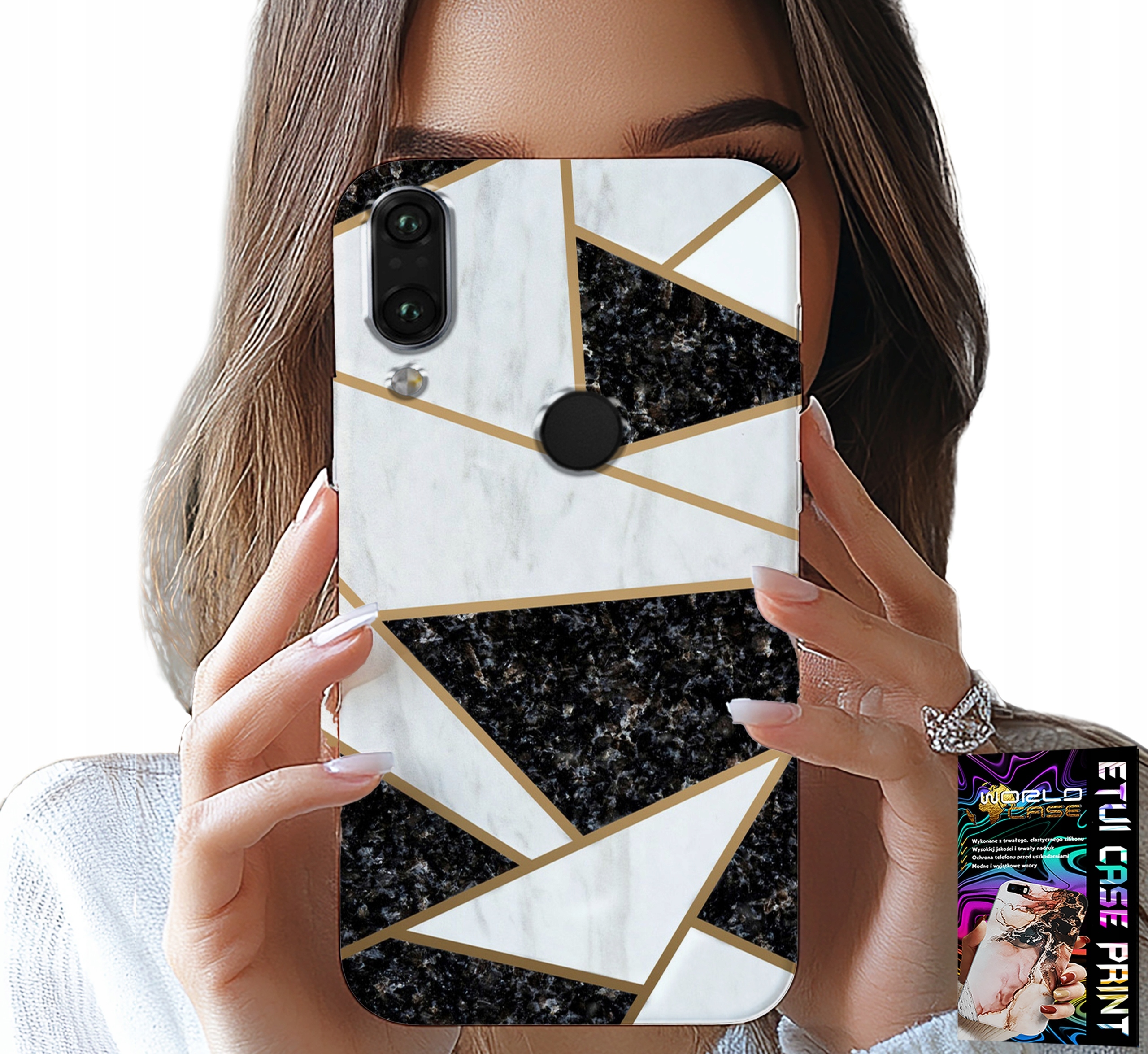 ETUI DO HUAWEI P SMART 2019 - ELEGANCKIE MODNE WZORY CASE + SZKŁO