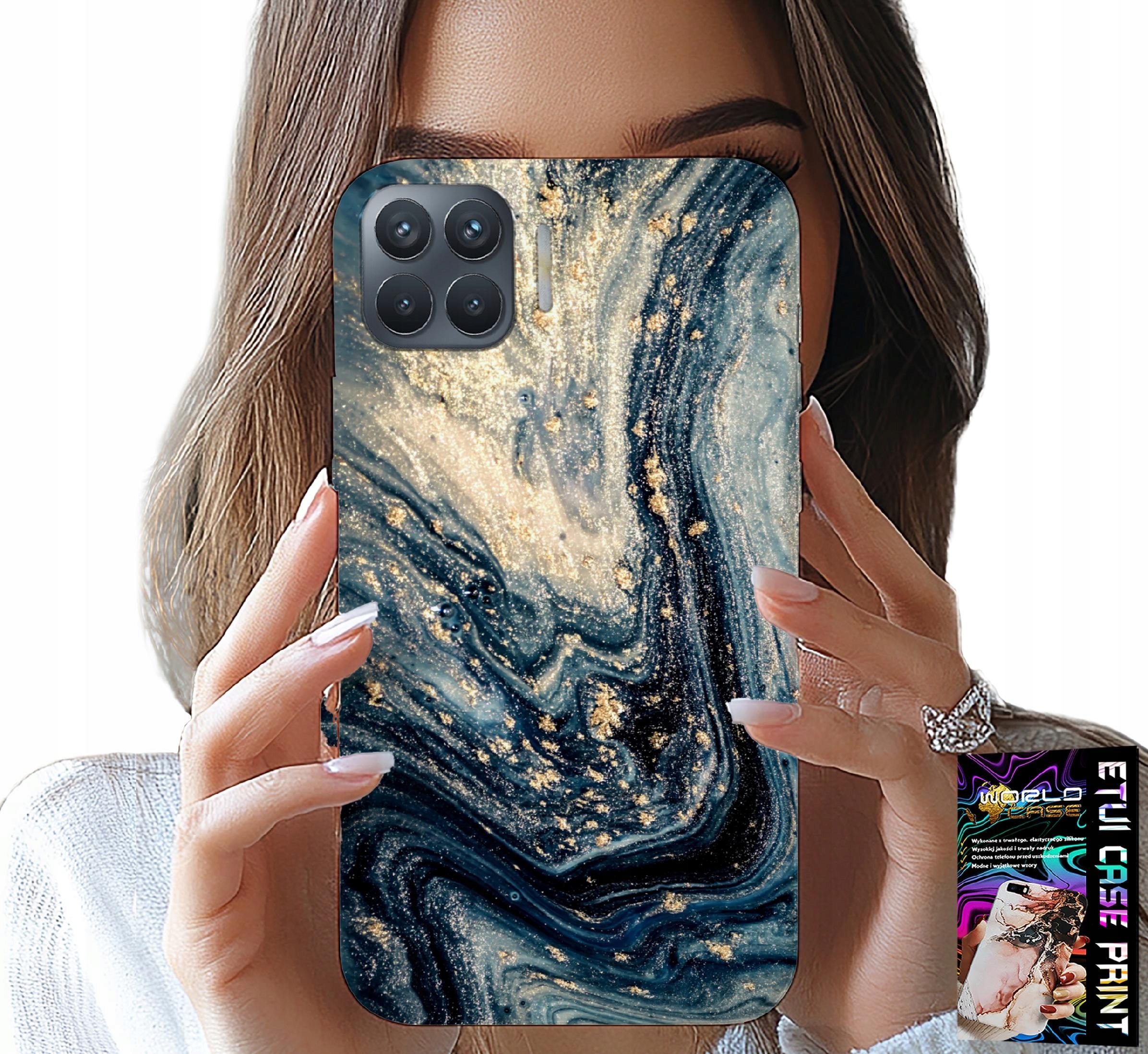 ETUI DO OPPO RENO 4 LITE - KAMIENNE ELEGANCKIE WZORY OBUDOWA CASE