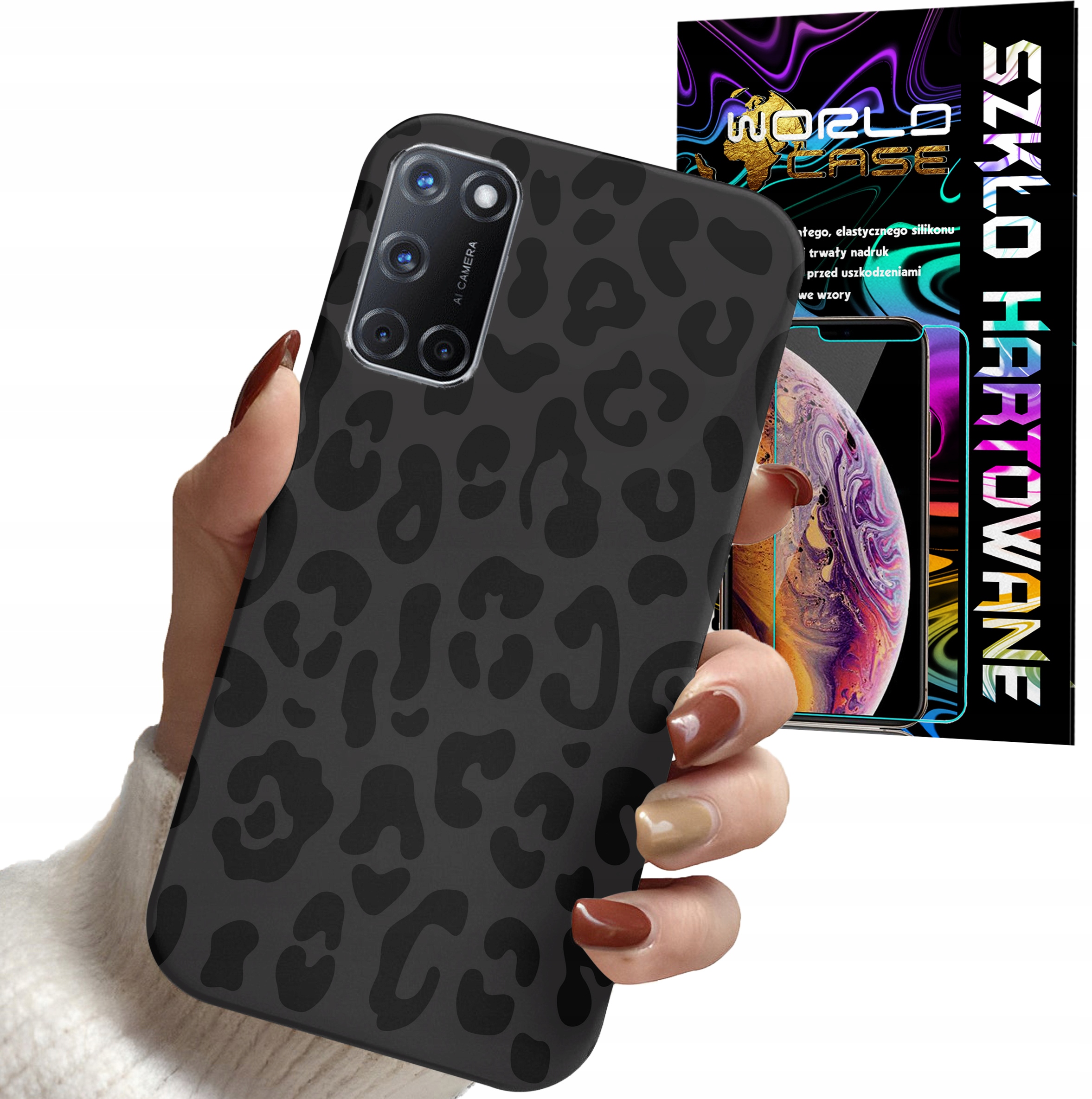 ETUI DO OPPO A52 - PANTERKA WZORKI MODNE WZORY OBUDOWA + SZKŁO