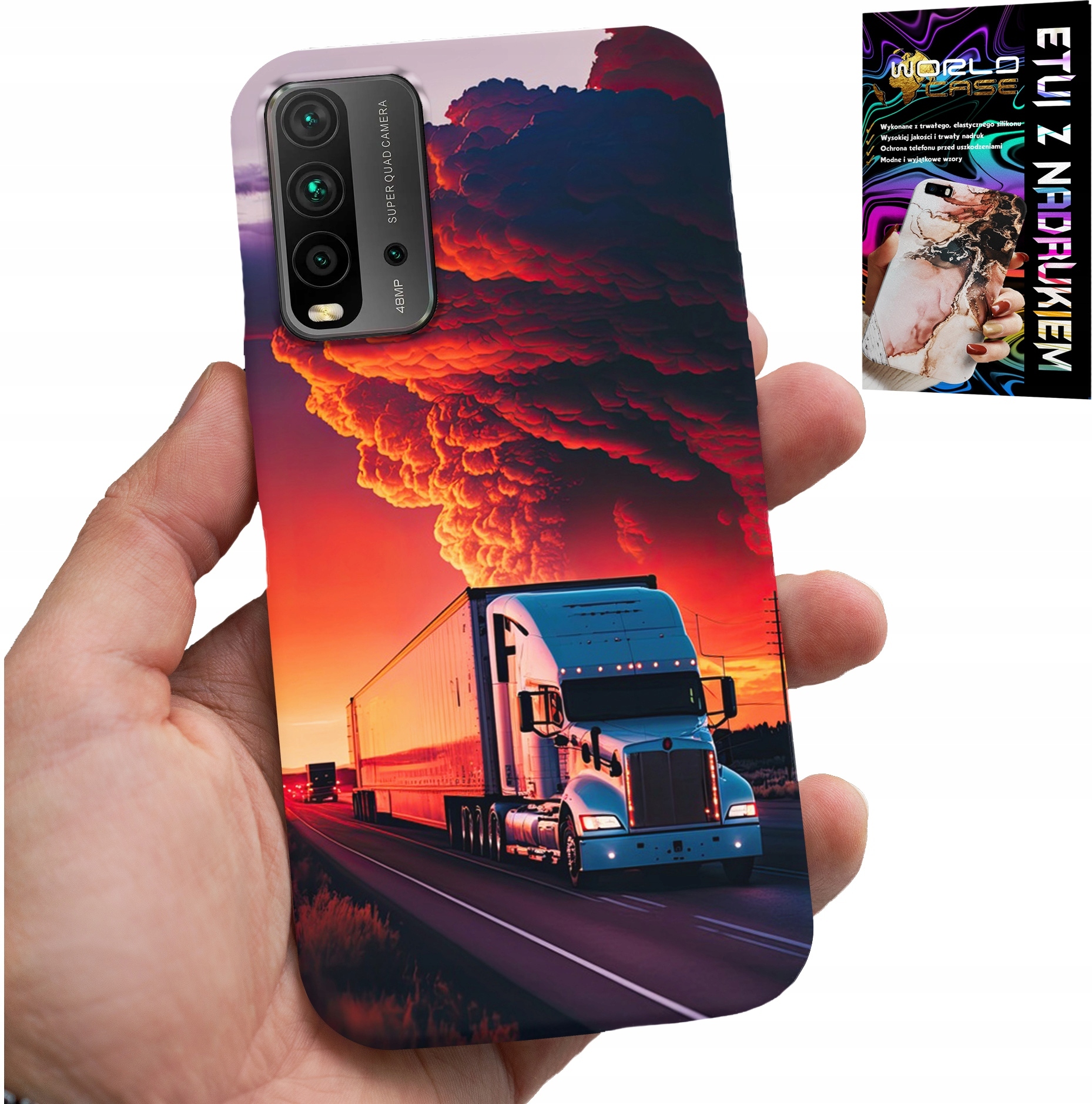 ETUI DO XIAOMI REDMI 9T - TIR CIĘŻARÓWKA CASE + SZKŁO HARTOWANE