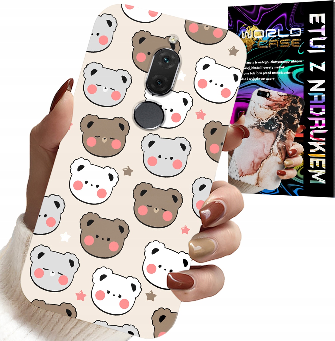 ETUI DO HUAWEI MATE 10 LITE - MIŚ MISIE WZORY DLA NAJMŁODSZYCH + SZKŁO