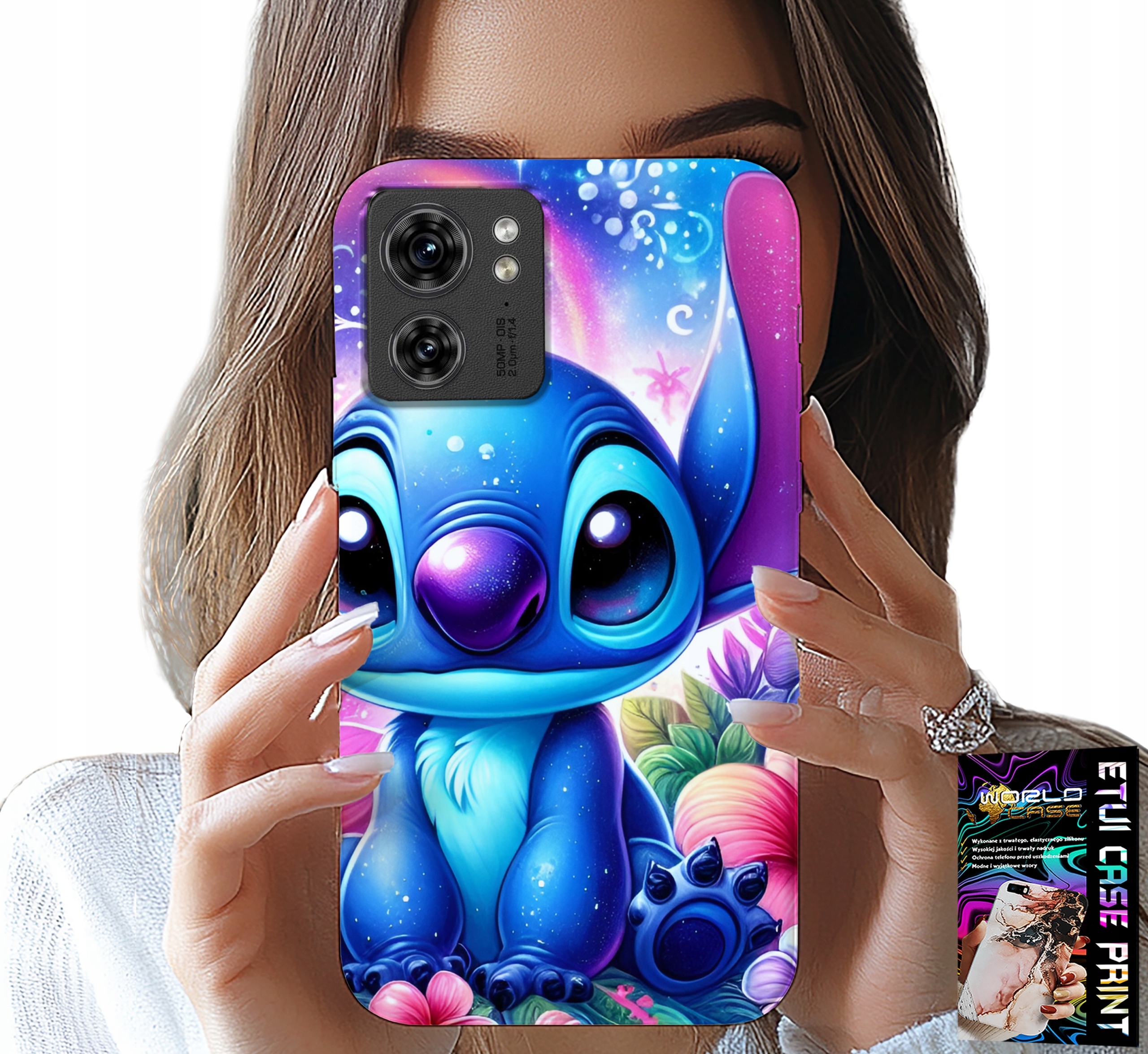 ETUI DO MOTOROLA EDGE 40 - KOLOROWY WZORY Z BAJEK CASE +FOLIA