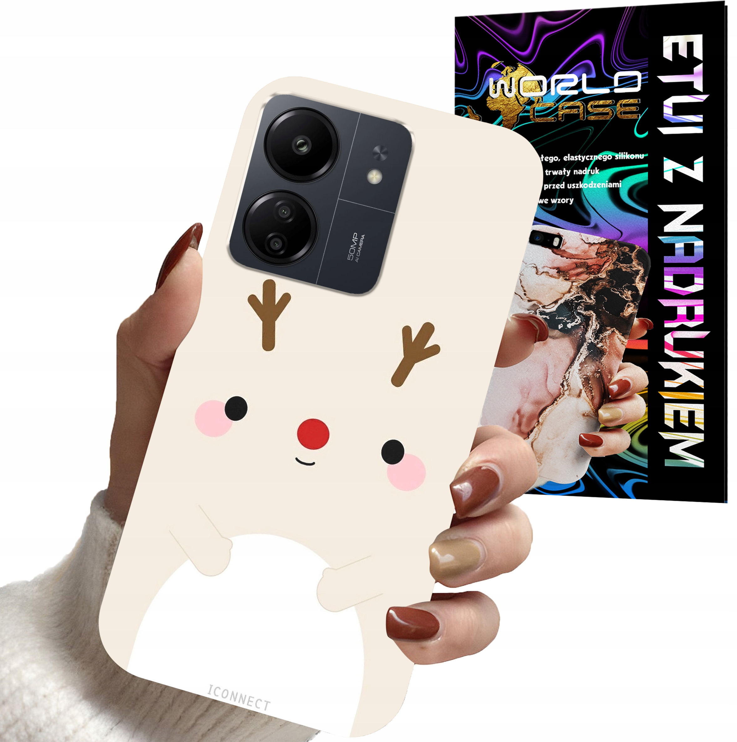 ETUI CASE DO XIAOMI REDMI 13C - ŚWIĄTECZNE WZORY RENIFER MIKOŁAJ ŚWIĘTA