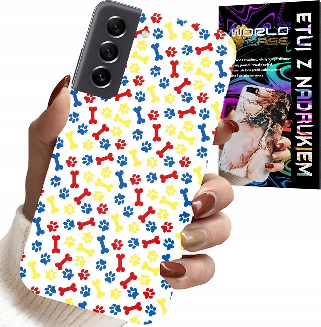 ETUI DO SAMSUNG GALAXY S22 - ŁAPKI KOŚCI PIES PATROL BAJKI + SZKŁO