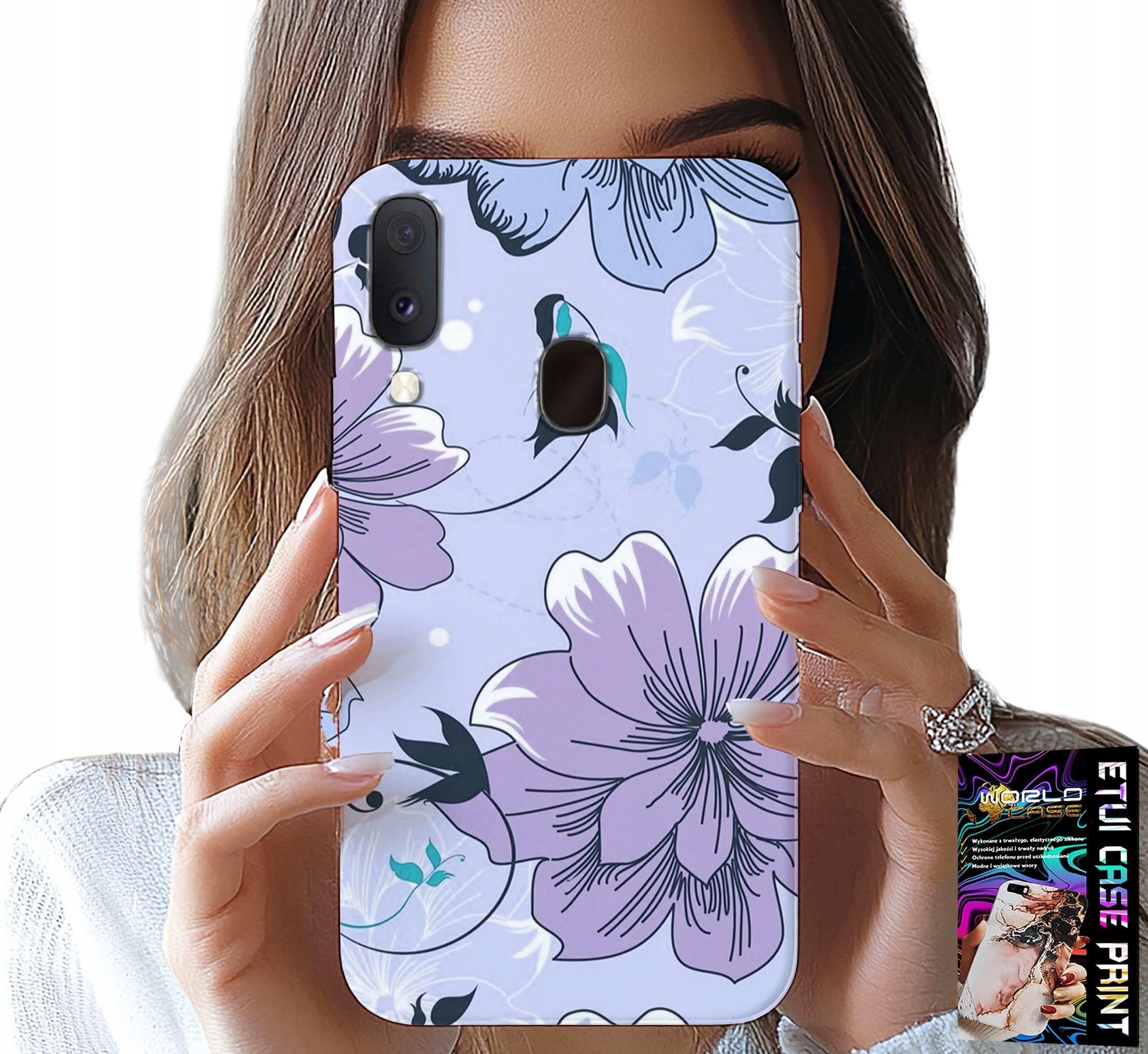 ETUI DO SAMSUNG GALAXY A40 - KWIATKI KWIECISTE MODNE WZORY PLECKI