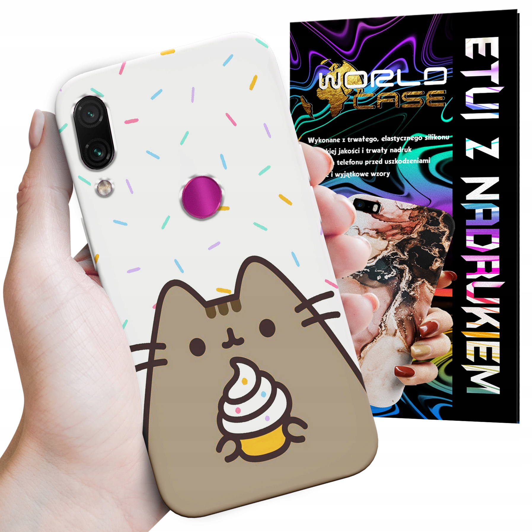 ETUI CASE DO XIAOMI NOTE 7 - SŁODKI KOTEK KOT OBUDOWA PLECKI