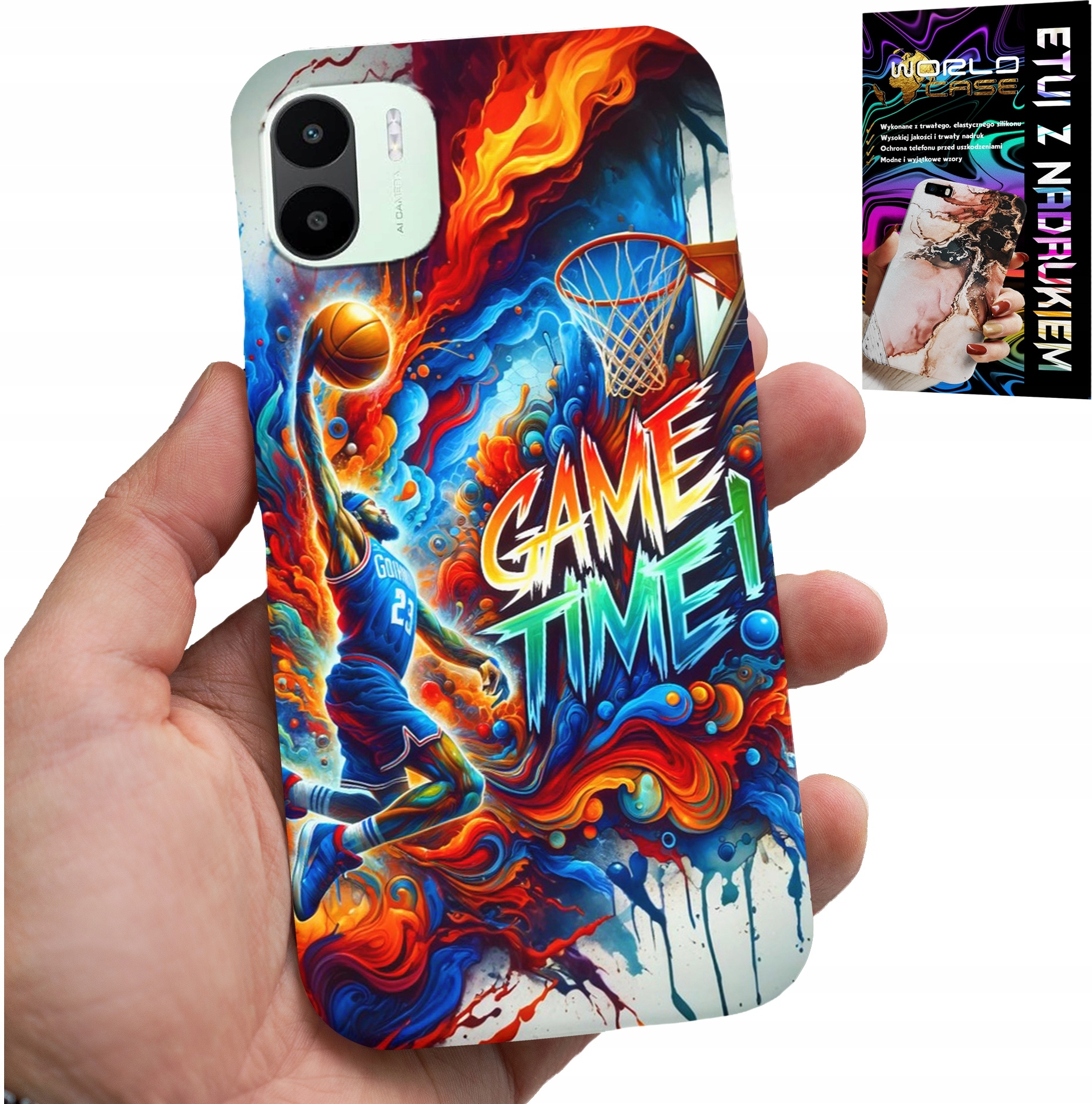 ETUI DO XIAOMI REDMI A1 - KOSZYKÓWKA NBA GAME TIME, CASE + SZKŁO