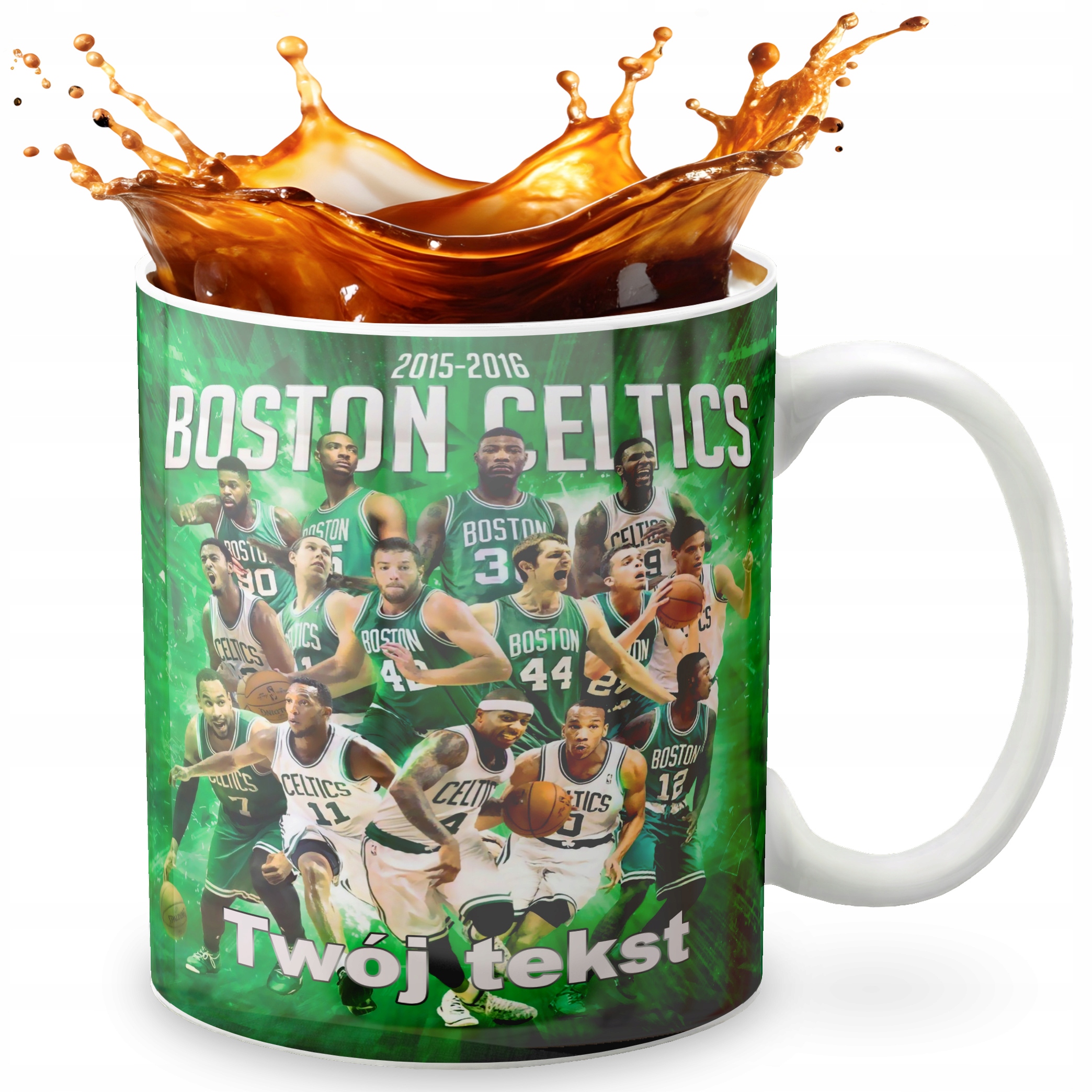 KUBEK 330ml GRAFIKA PREZENT ŚWIĘTA WZÓR - KOSZYKÓWKA SPORT + IMIĘ