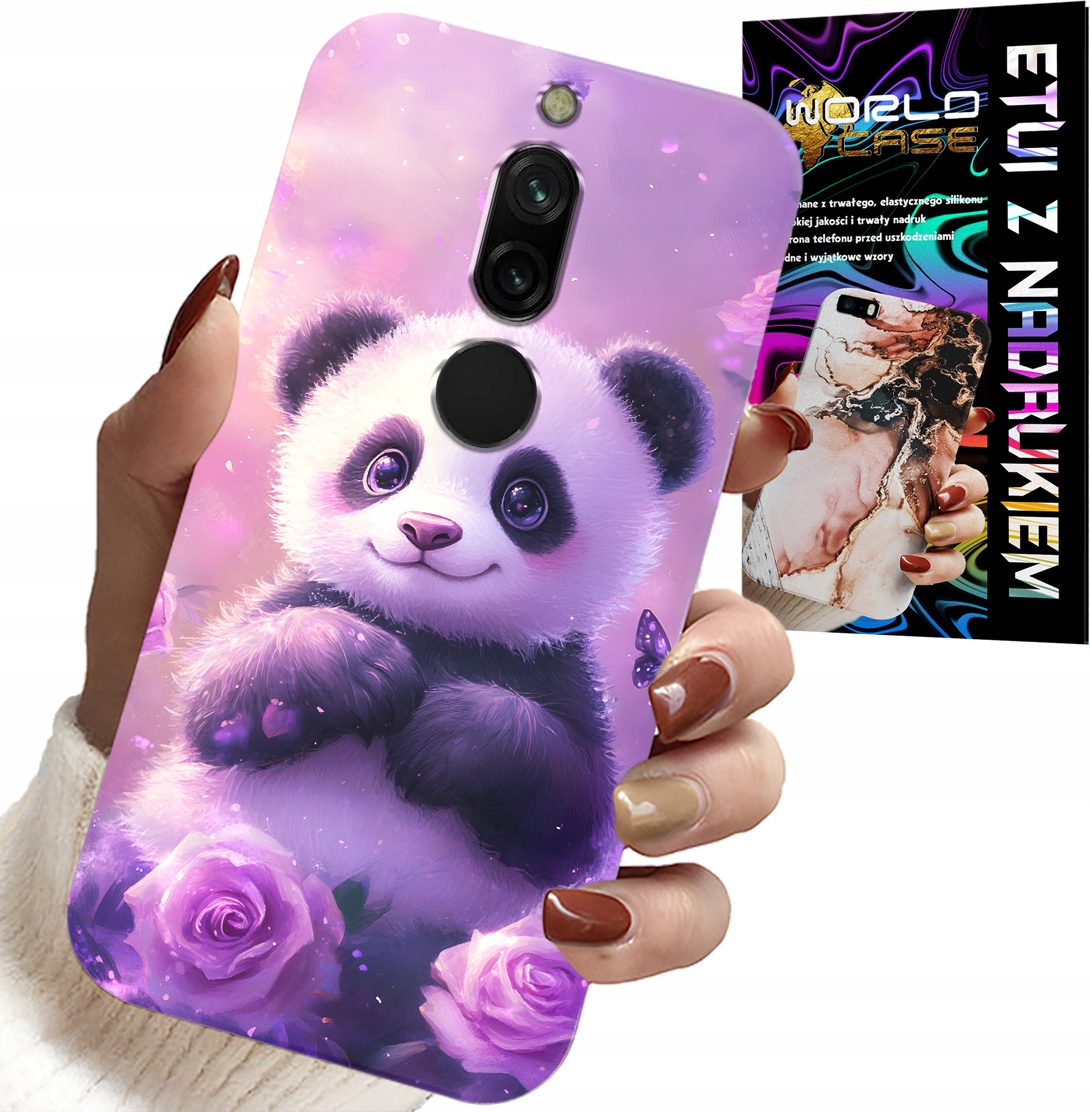 ETUI DO XIAOMI REDMI 8 - SŁODKA PANDA WZORY DLA DZIECI + SZKŁO