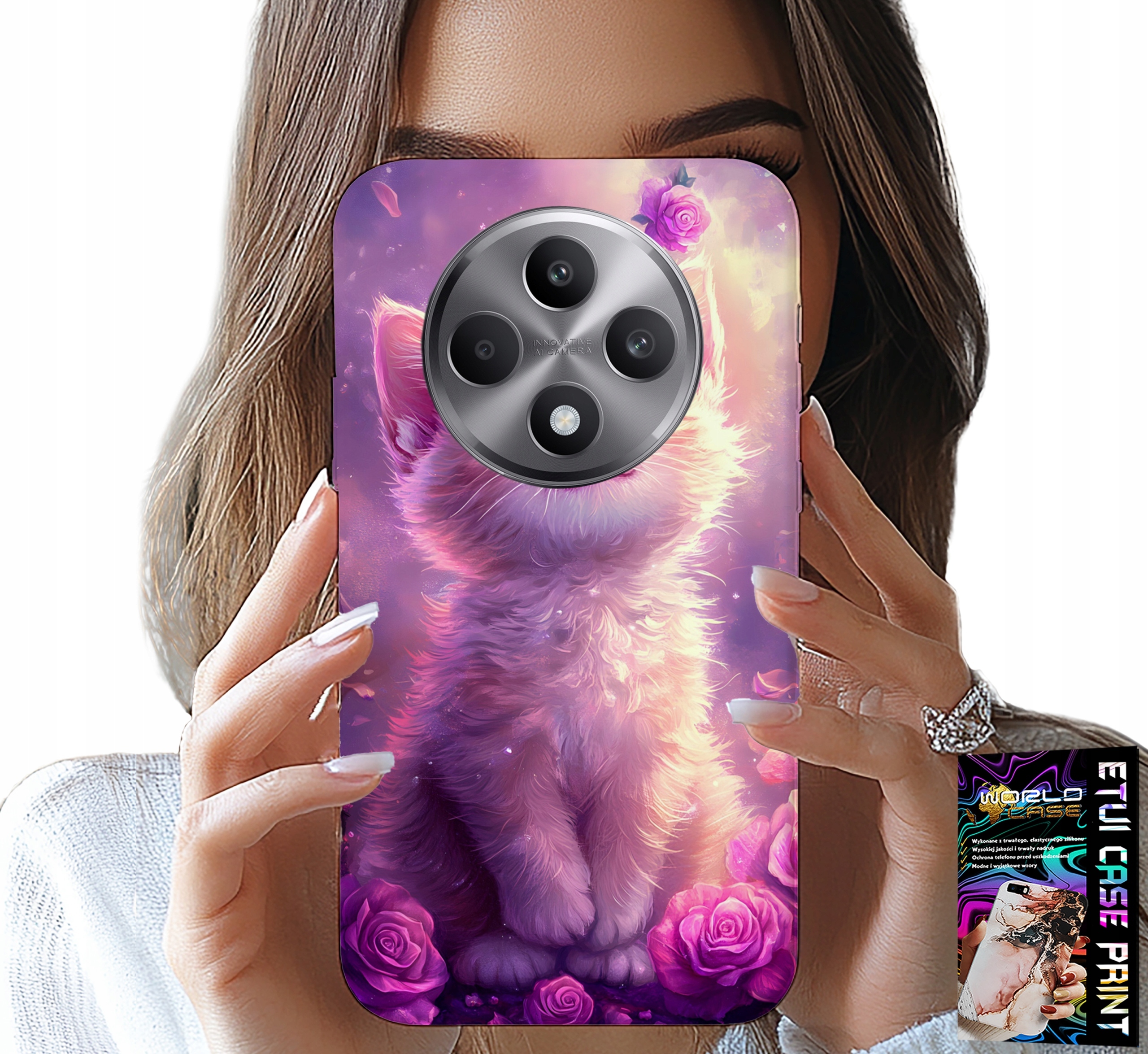 ETUI DO OPPO RENO12 F / 12FS 5G - SŁODKI KOTEK, KOT, WZORY ZE ZWIERZĘTAMI