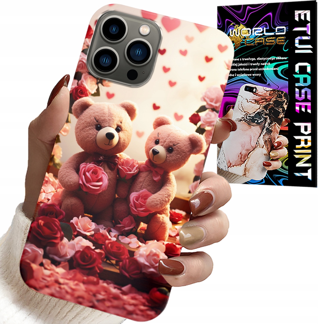 ETUI DO IPHONE 13 PRO MAX - MISIE, LOVE YOU, SERCA WIELE WZORÓW CASE