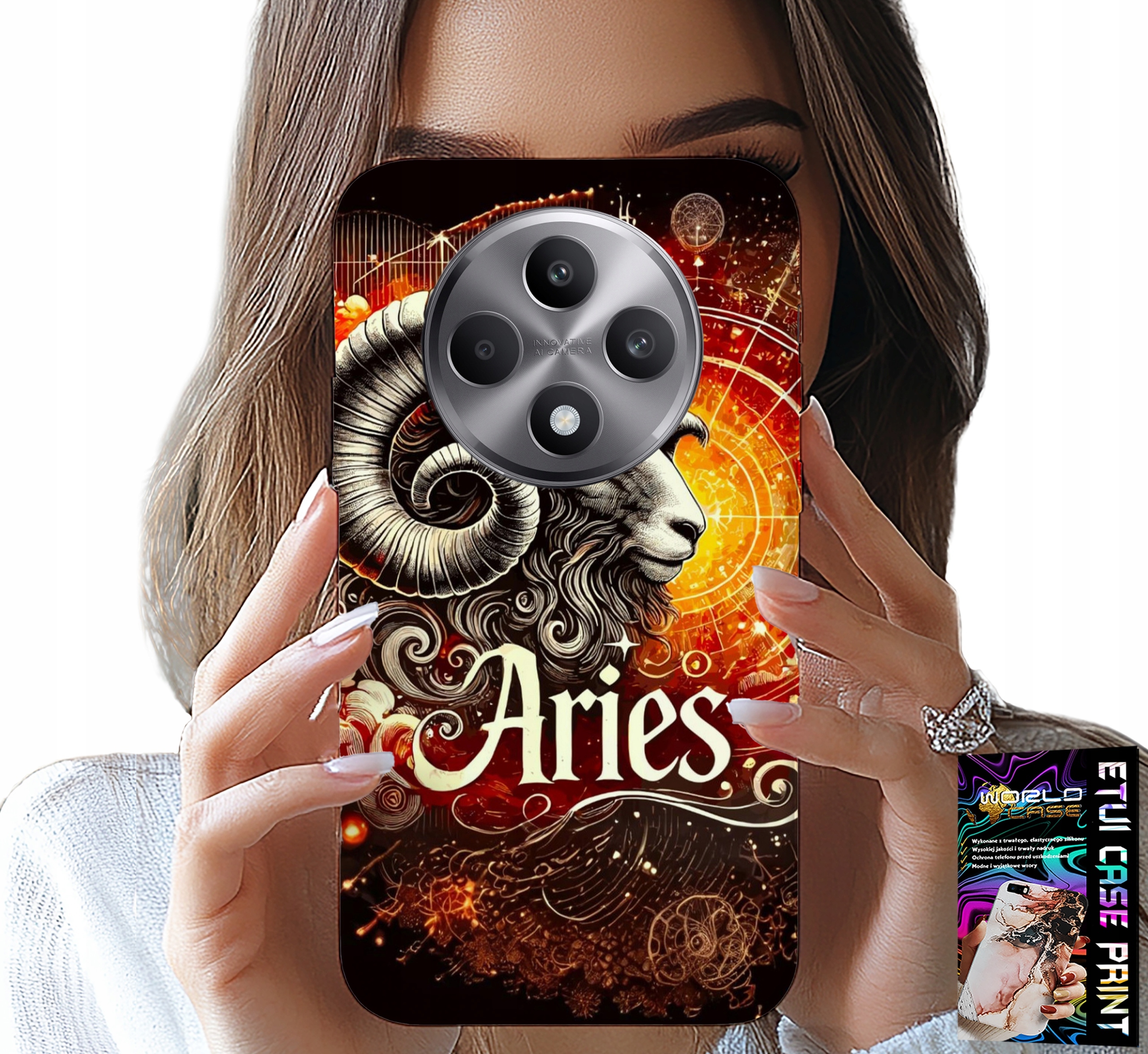 ETUI DO OPPO RENO12 F / 12FS 5G - ZNAK ZODIAKU, KOZIOROŻEC, ASTRONOMIA
