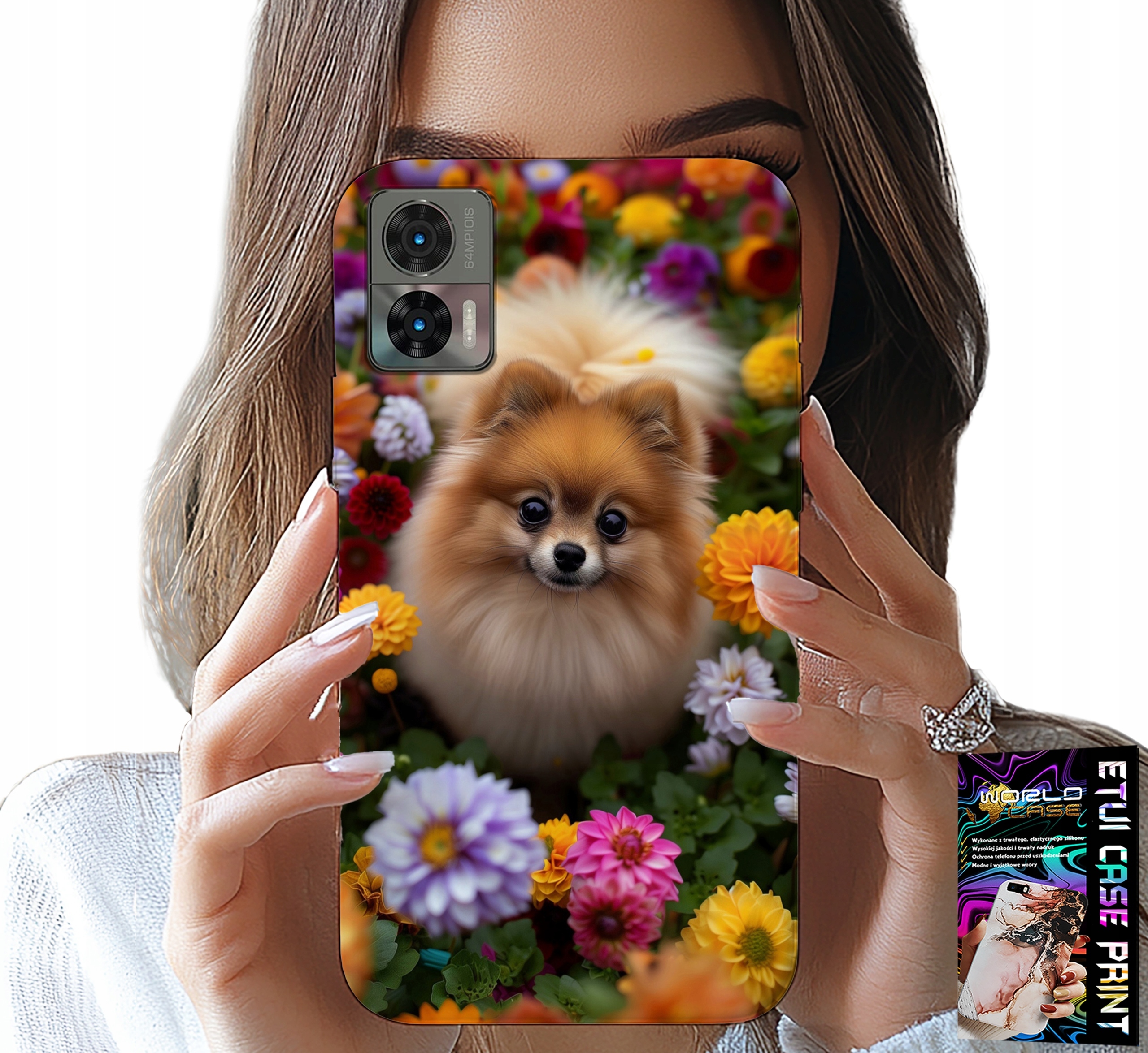 ETUI DO MOTOROLA EDGE 30 NEO - SŁODKI PIESEK, POMERANIAN CASE + FOLIA