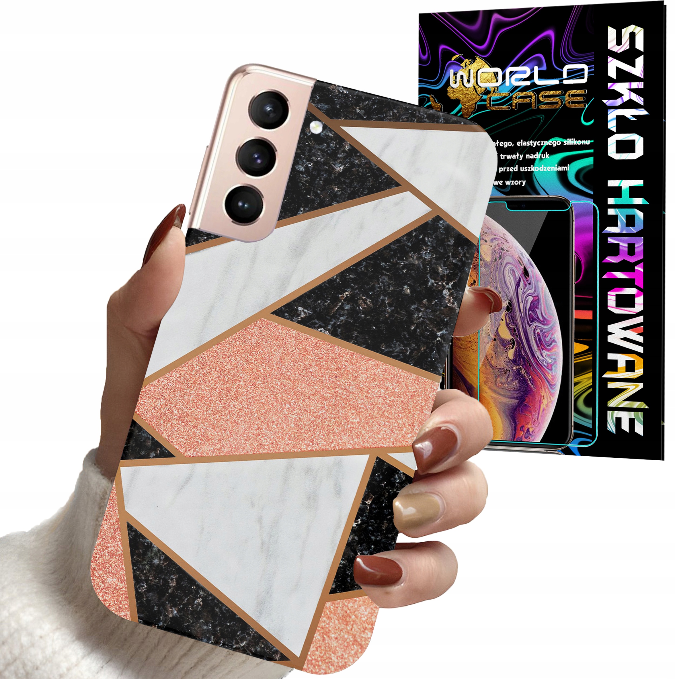 ETUI DO SAMSUNG S22 - ELEGANCKIE MODNE WZORY DLA KOBIET + SZKŁO