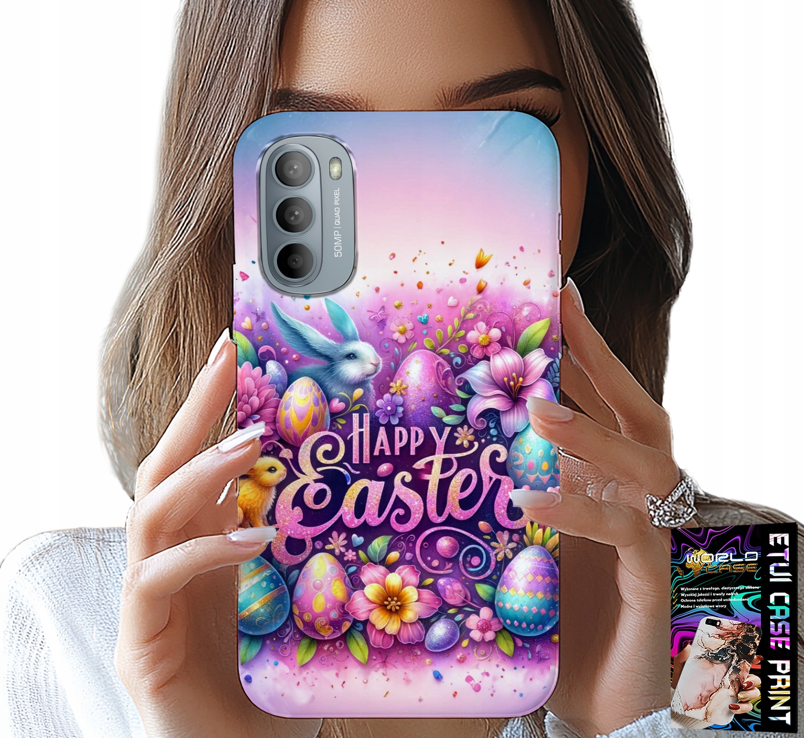 ETUI DO MOTOROLA G31 / G41 - WESOŁEGO JAJKA, WIELKANOC, PISANKI JAJKA