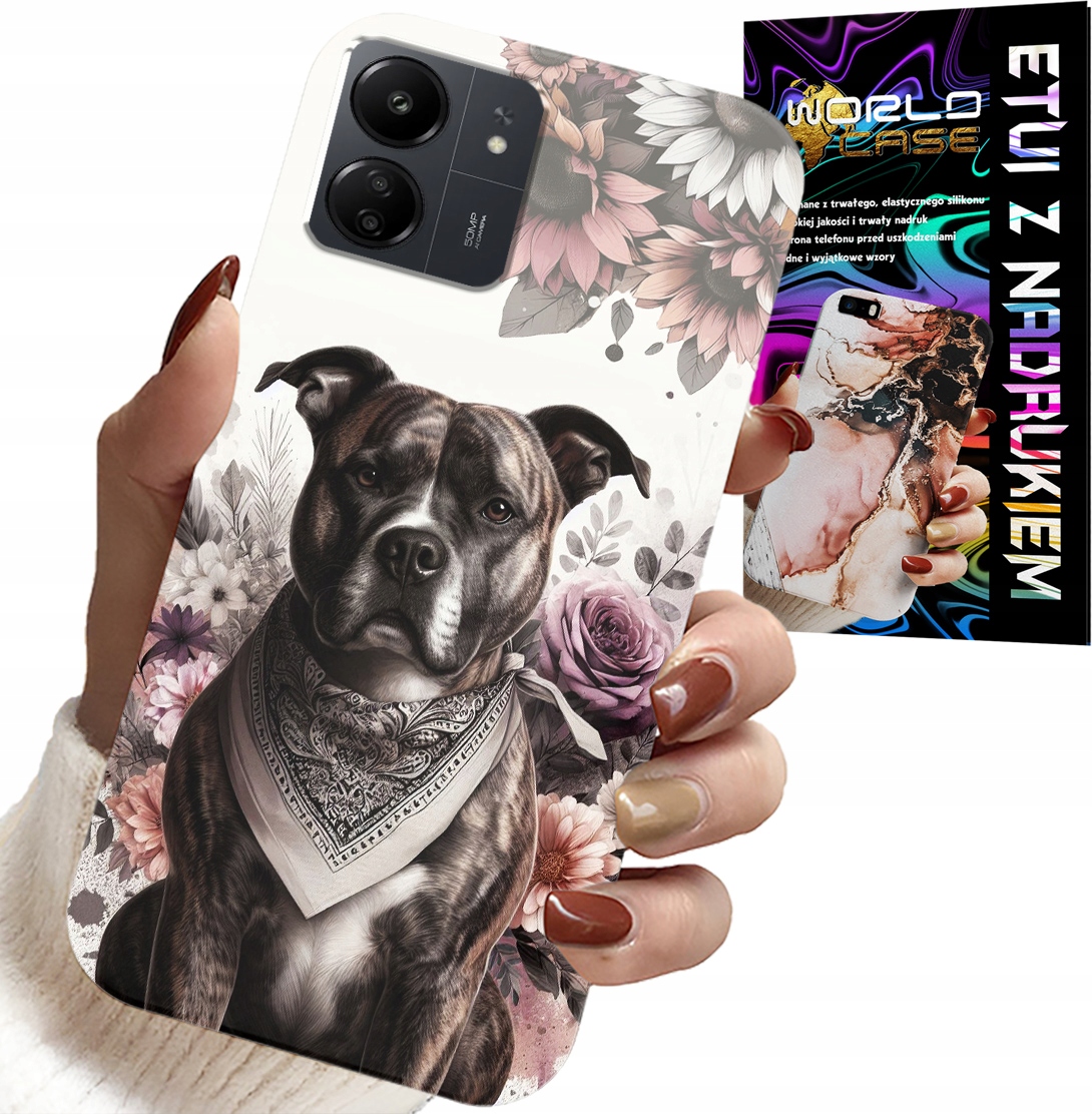 ETUI DO XIAOMI REDMI 13C 4G - PITBULL GROŹNE PSY FUTERAŁ PLECKI CASE