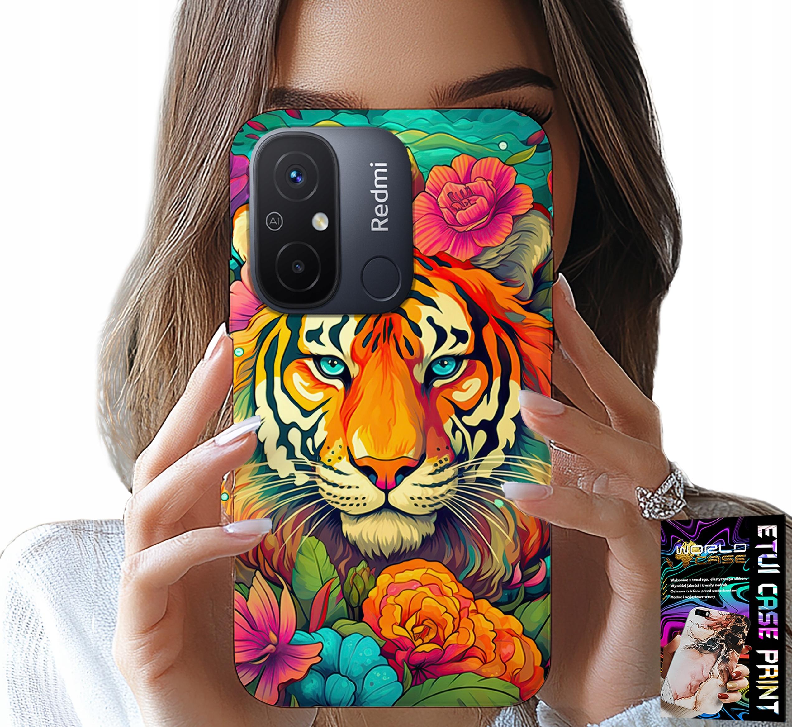 ETUI DO XIAOMI REDMI 12C - ZWIERZĘCE WZORY TYGRYS TYGRYSEK CASE