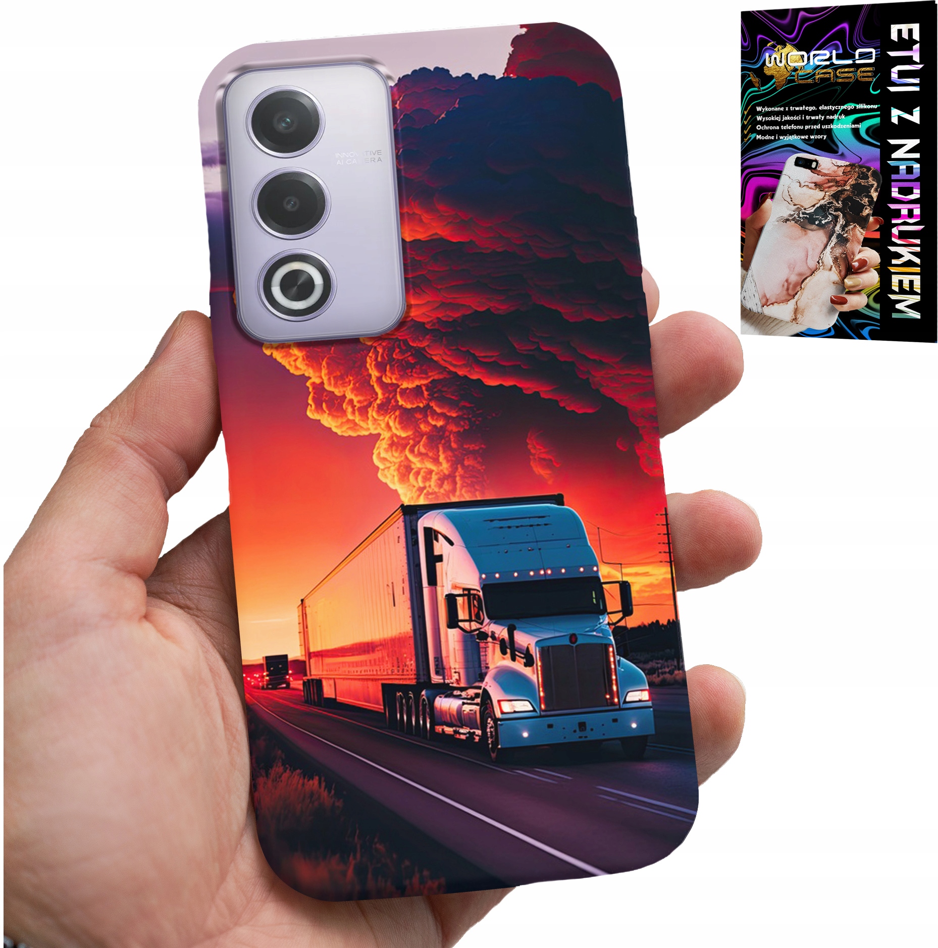 ETUI DO OPPO A80 5G - TIR CIĘŻARÓWKA CASE + FOLIA HYDROŻEL