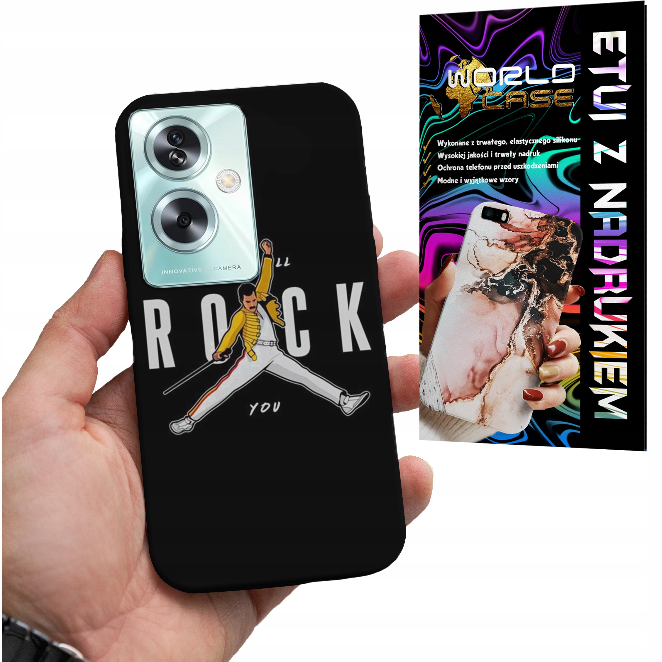 ETUI CASE DO OPPO A79 5G - ROCK KAPELE WZORY FAN POKROWEIC PLECKI