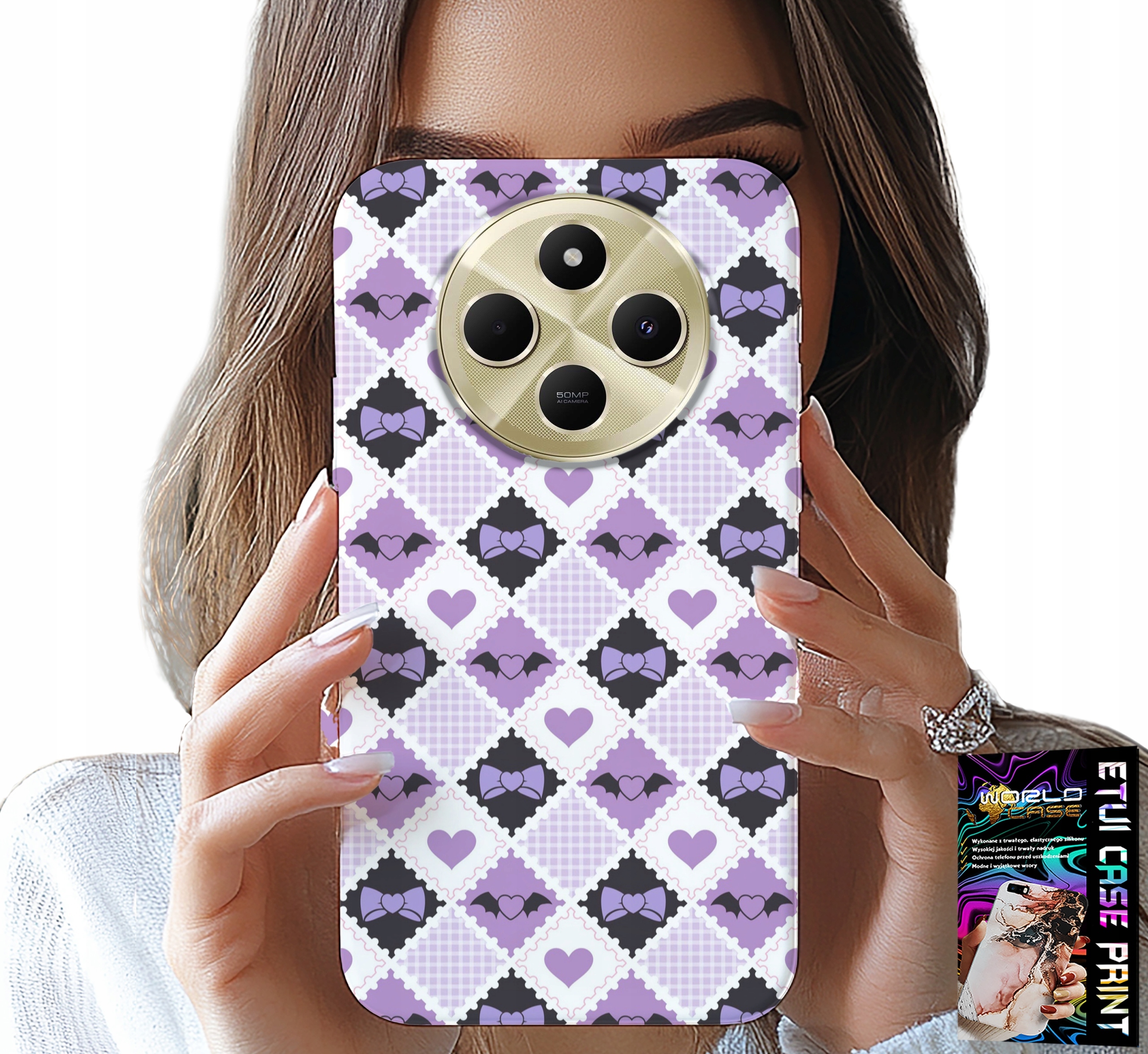 ETUI DO XIAOMI REDMI 14C 4G - MODNE SERCA KOKARDKI KOKARDA + SZKŁO