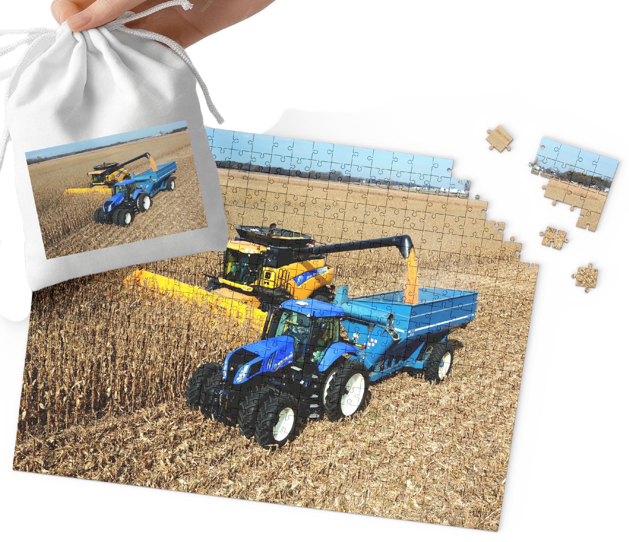 PUZZLE - TRAKTOR CIĄGNIK WZORY DLA MAŁYCH ROLNIKÓW 96EL + WORECZEK