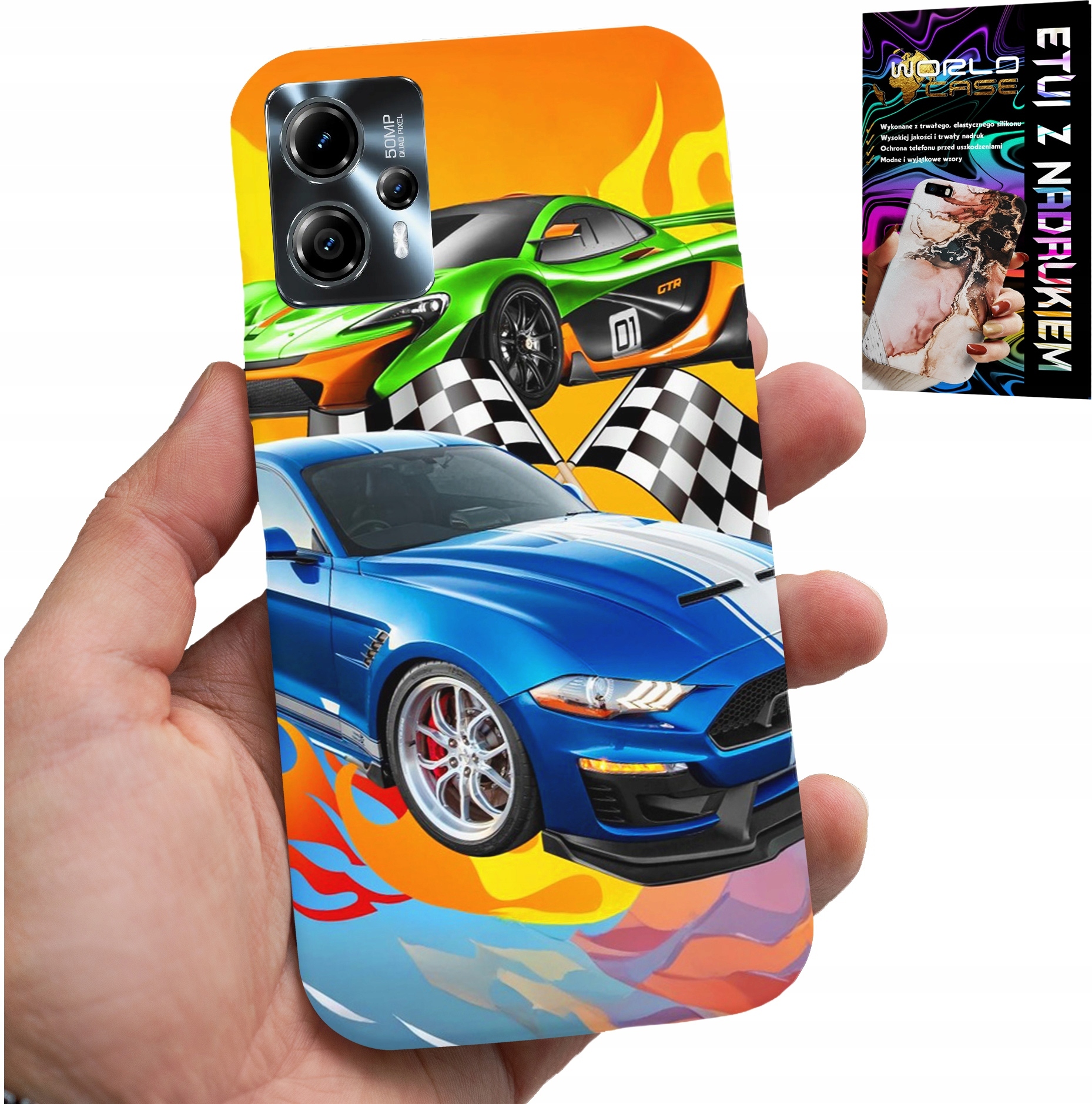 ETUI DO MOTOROLA G13 / G23 - DLA DZIECI, SAMOCHODY WYŚCIGOWE WYŚCIGI