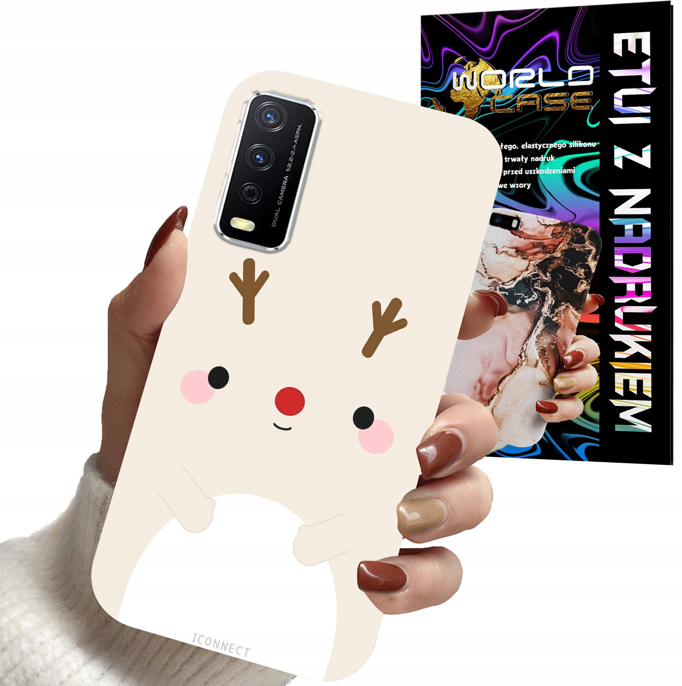 ETUI CASE DO VIVO Y11S - ŚWIĄTECZNE WZORY RENIFER MIKOŁAJ ŚWIĘTA