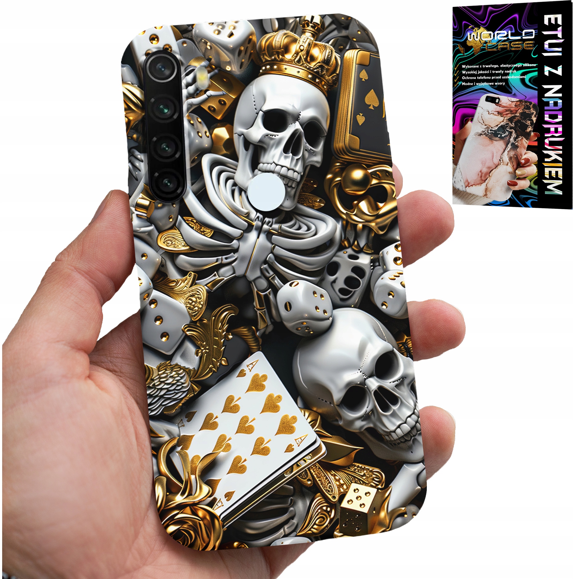 ETUI DO XIAOMI NOTE 8T - KRÓL POKER KOŚCI AS WZORY DLA MĘŻCZYZN