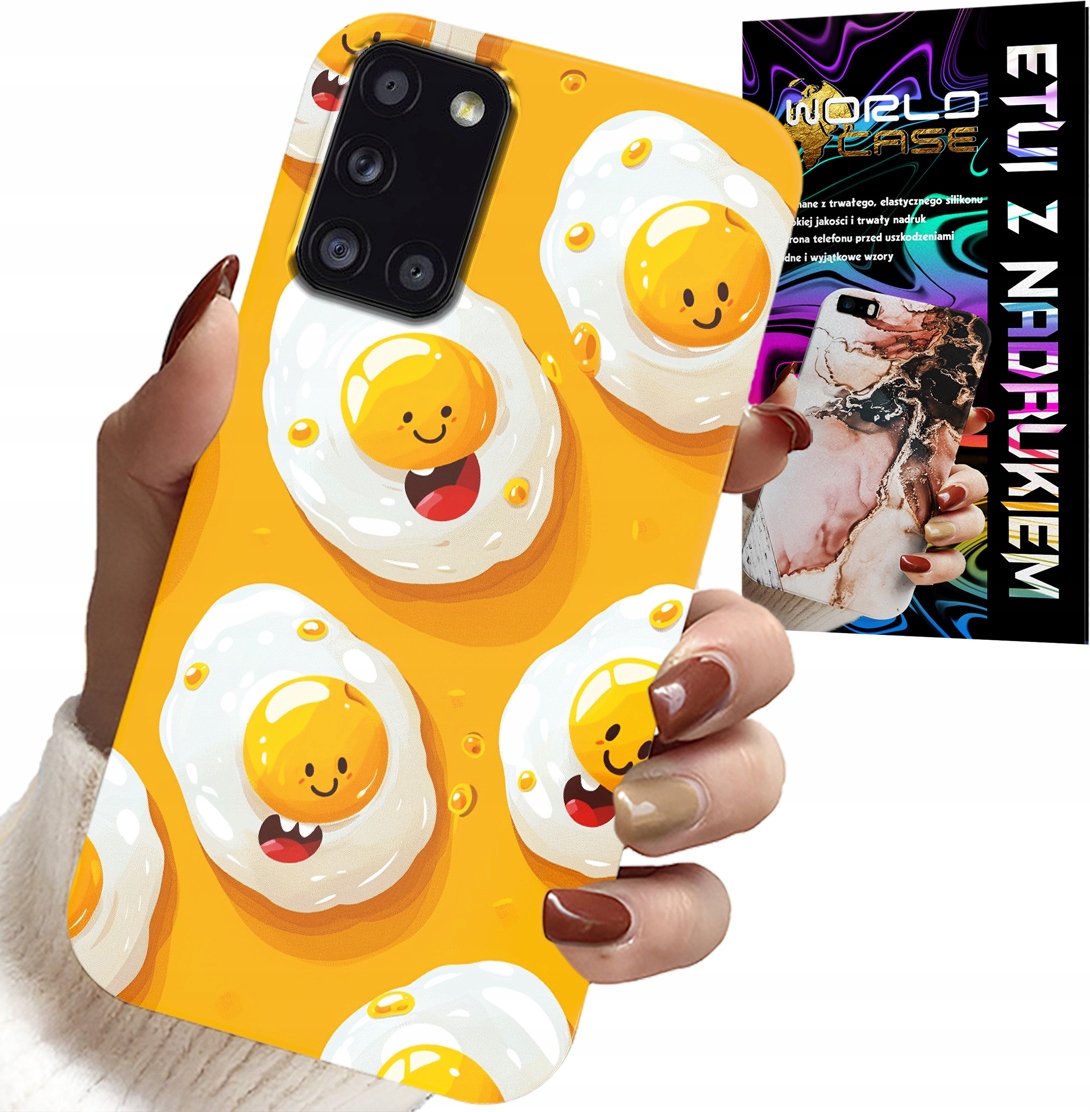 ETUI DO SAMSUNG GALAXY A31 - SŁODKIE UŚMIECHNIĘTE JAJKA CASE + FOLIA