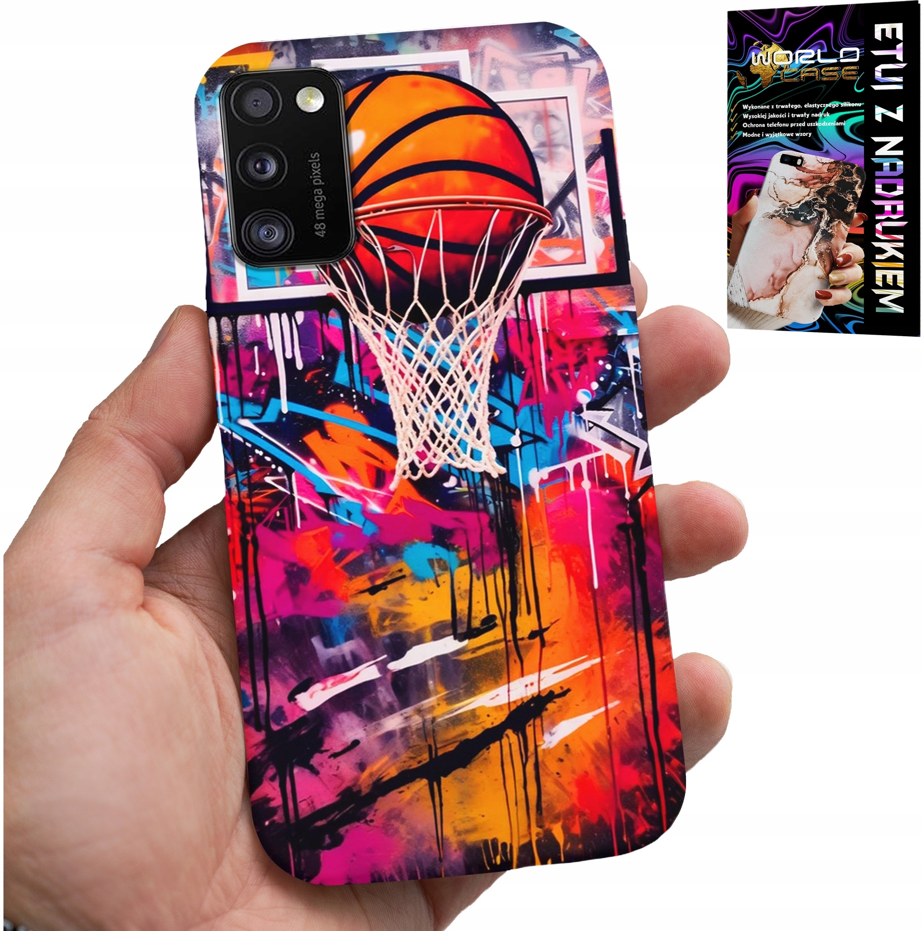 ETUI DO SAMSUNG GALAXY A41 - KOSZYKÓWKA NBA ULICZNE GRAFFITI KOSZ FAN