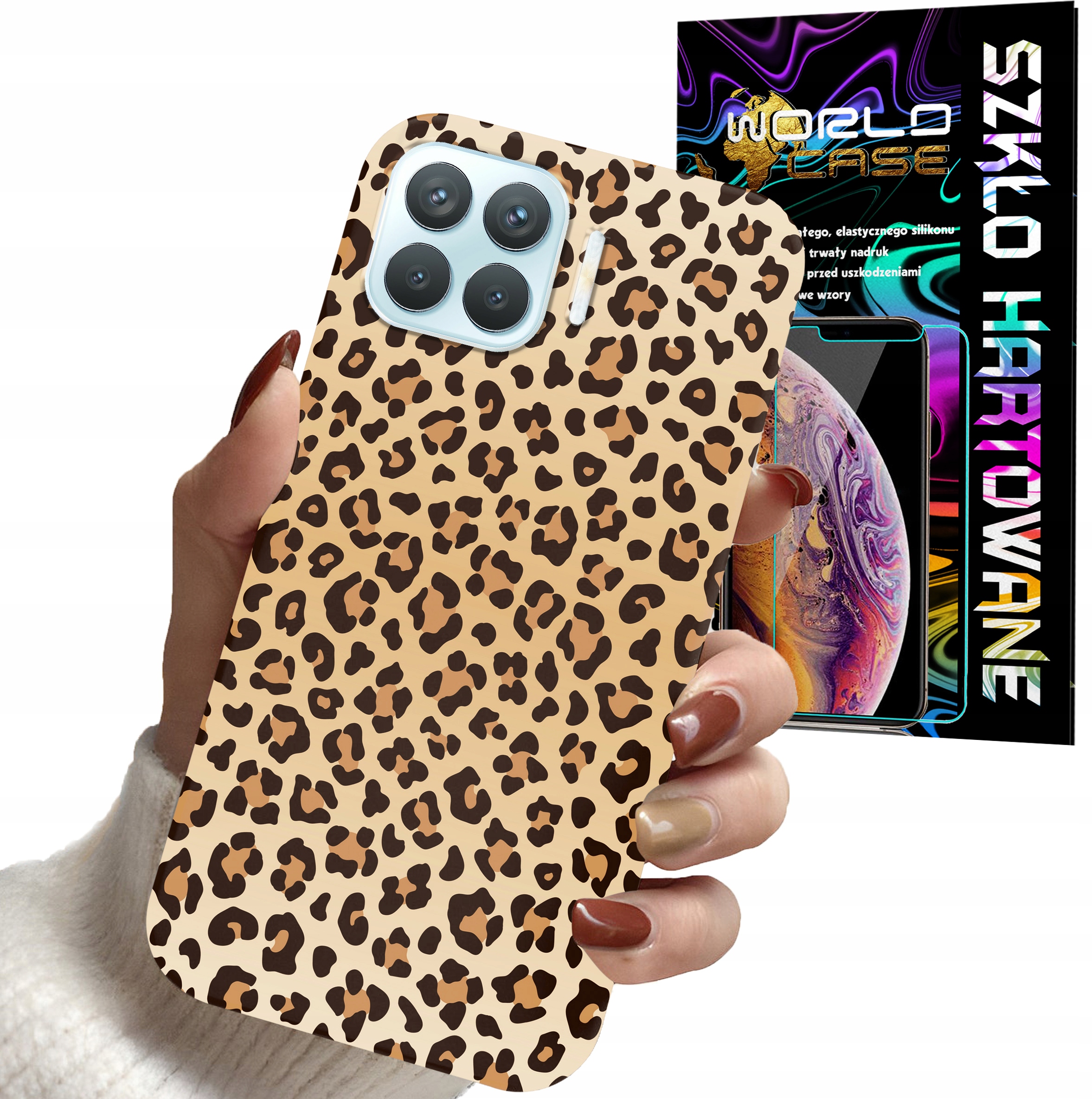 ETUI CASE DO OPPO RENO 4 LITE - PANTERKA WZORKI MODNE WZORY KOBIET + SZKŁO