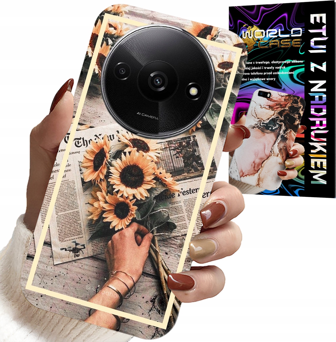 ETUI DO XIAOMI REDMI A3 - KWIATISTY WZÓR SŁONECZNIK SŁONECZNIKI