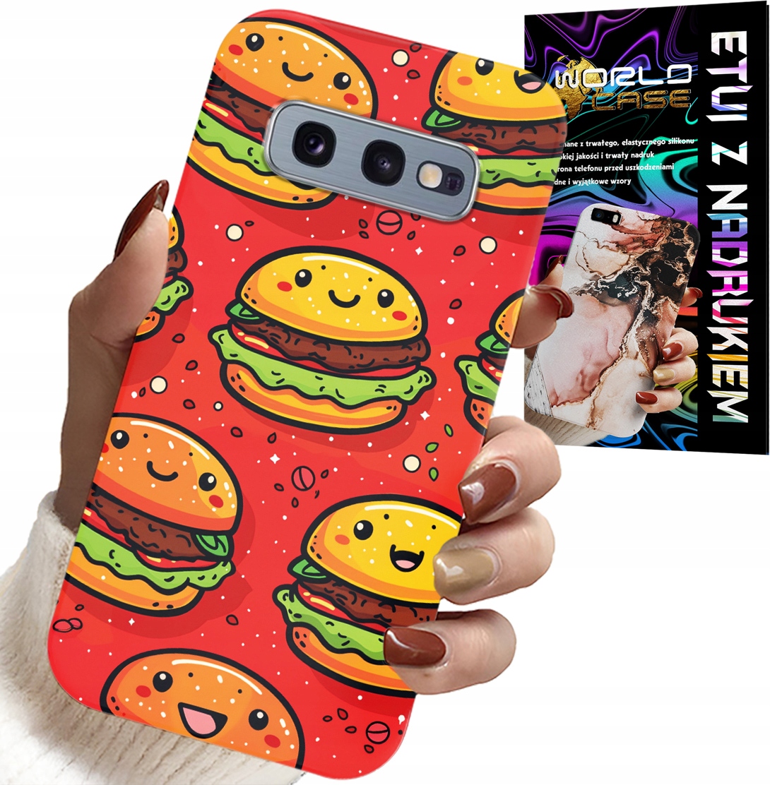 ETUI DO SAMSUNG GALAXY S10E - SŁODKIE UŚMIECHNIĘTE BURGERY POKROWIEC