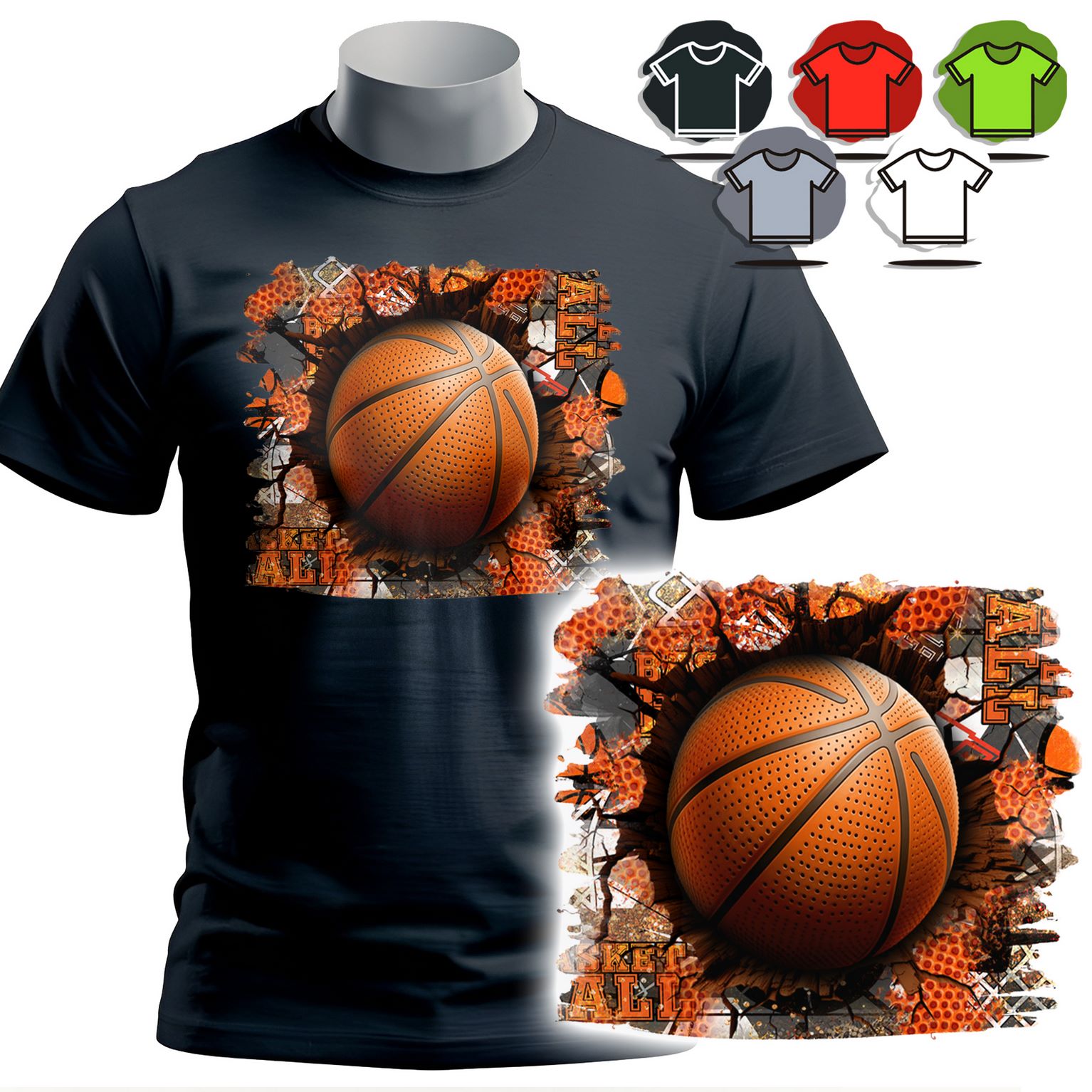 KOSZULKA T-SHIRT MĘSKI WZORY DO WYBORU - KOSZYKÓWKA - XXL