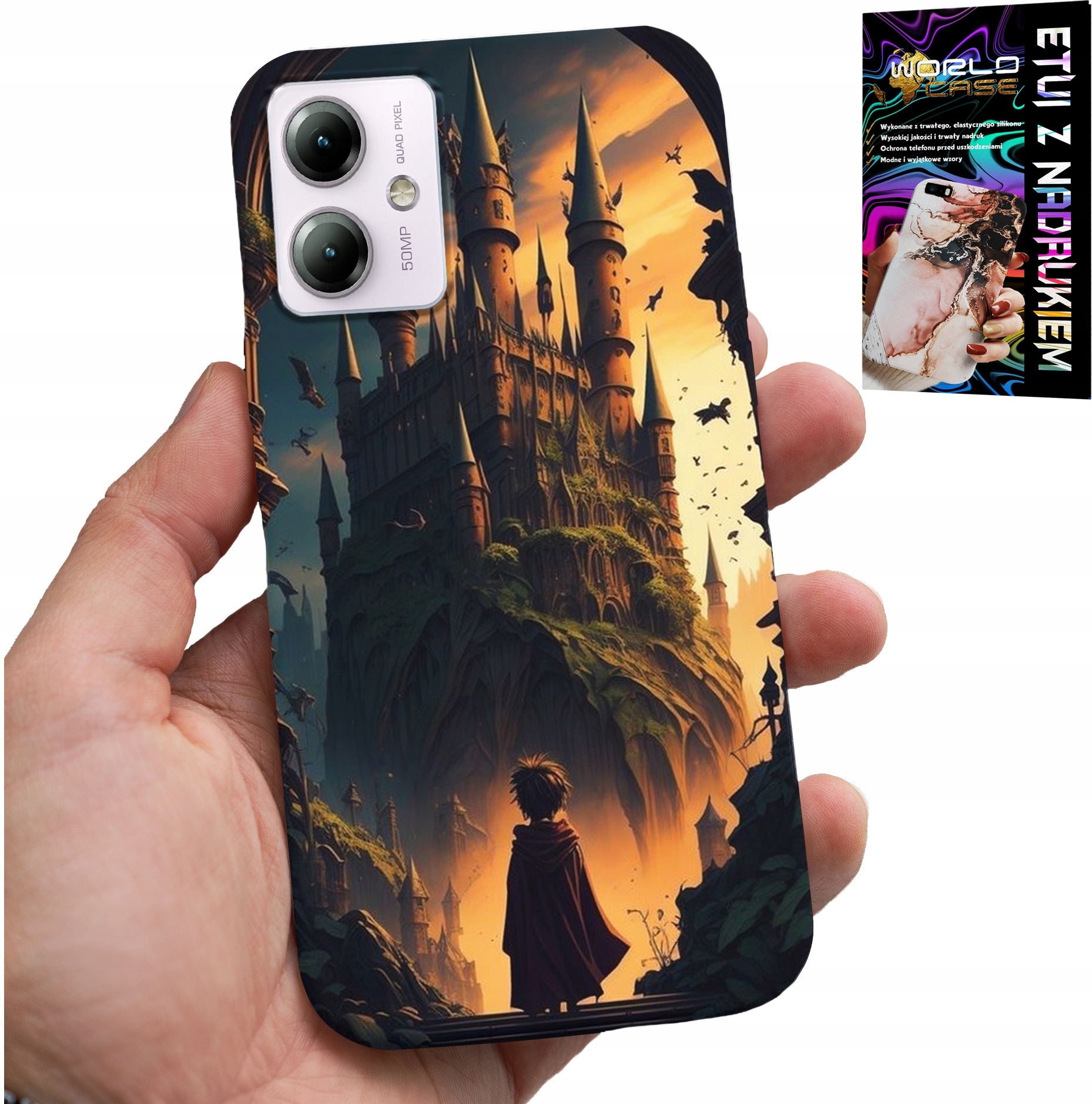 ETUI DO MOTOROLA MOTO G14 - CASE DLA FANA MAGII MAGÓW RÓŻDŻKA ZAMEK