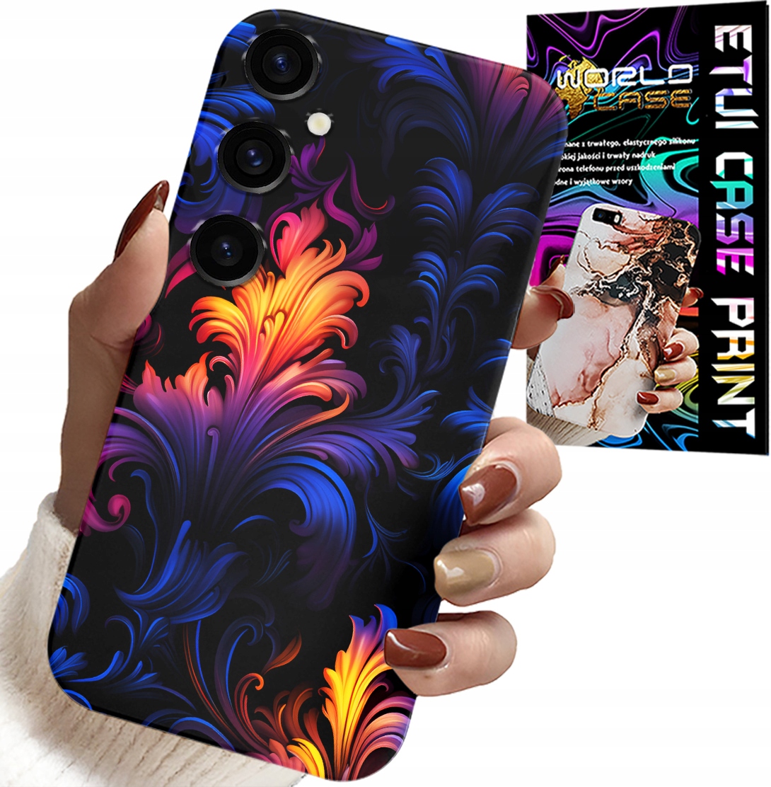 ETUI DO SAMSUNG GALAXY A04S - ABSTRAKCYJNE KOLOROWE WZORY + FOLIA