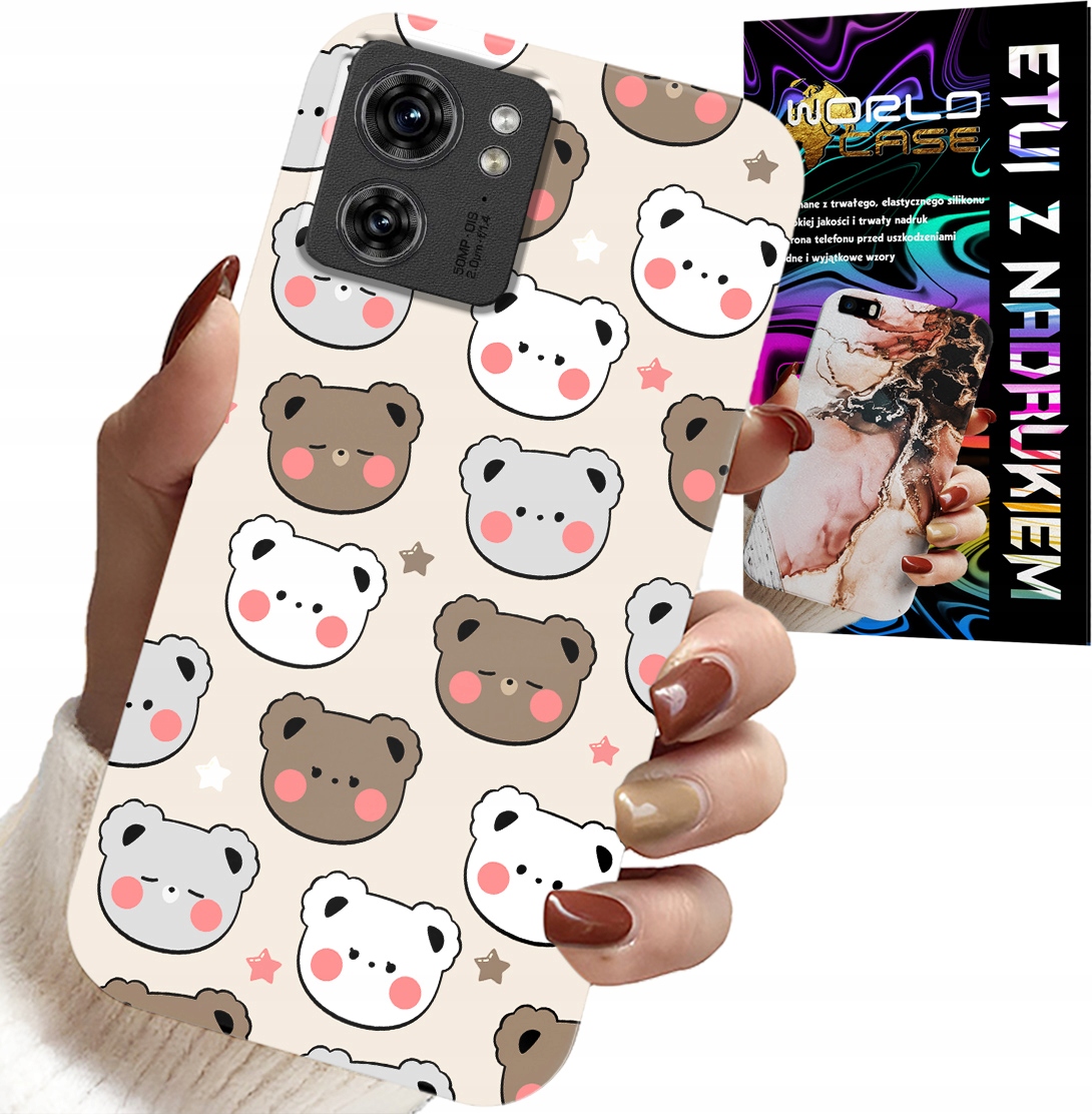 ETUI DO MOTOROLA EDGE 40 - MIŚ MISIE WZORY DLA NAJMŁODSZYCH + FOLIA