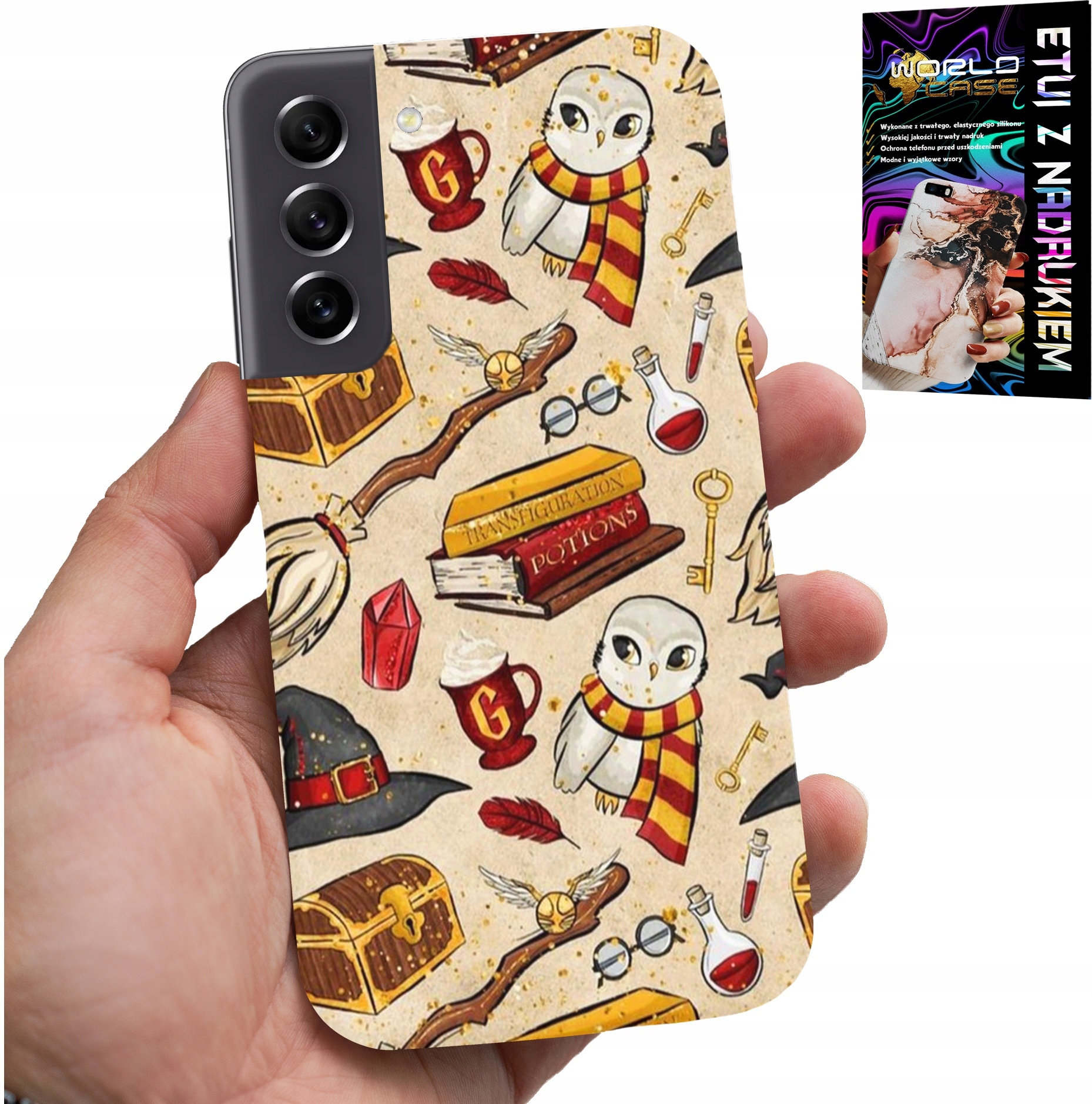 ETUI DO SAMSUNG GALAXY S21 - CASE DLA FANA MAGII MAGÓW RÓŻDŻKA +SZKŁO