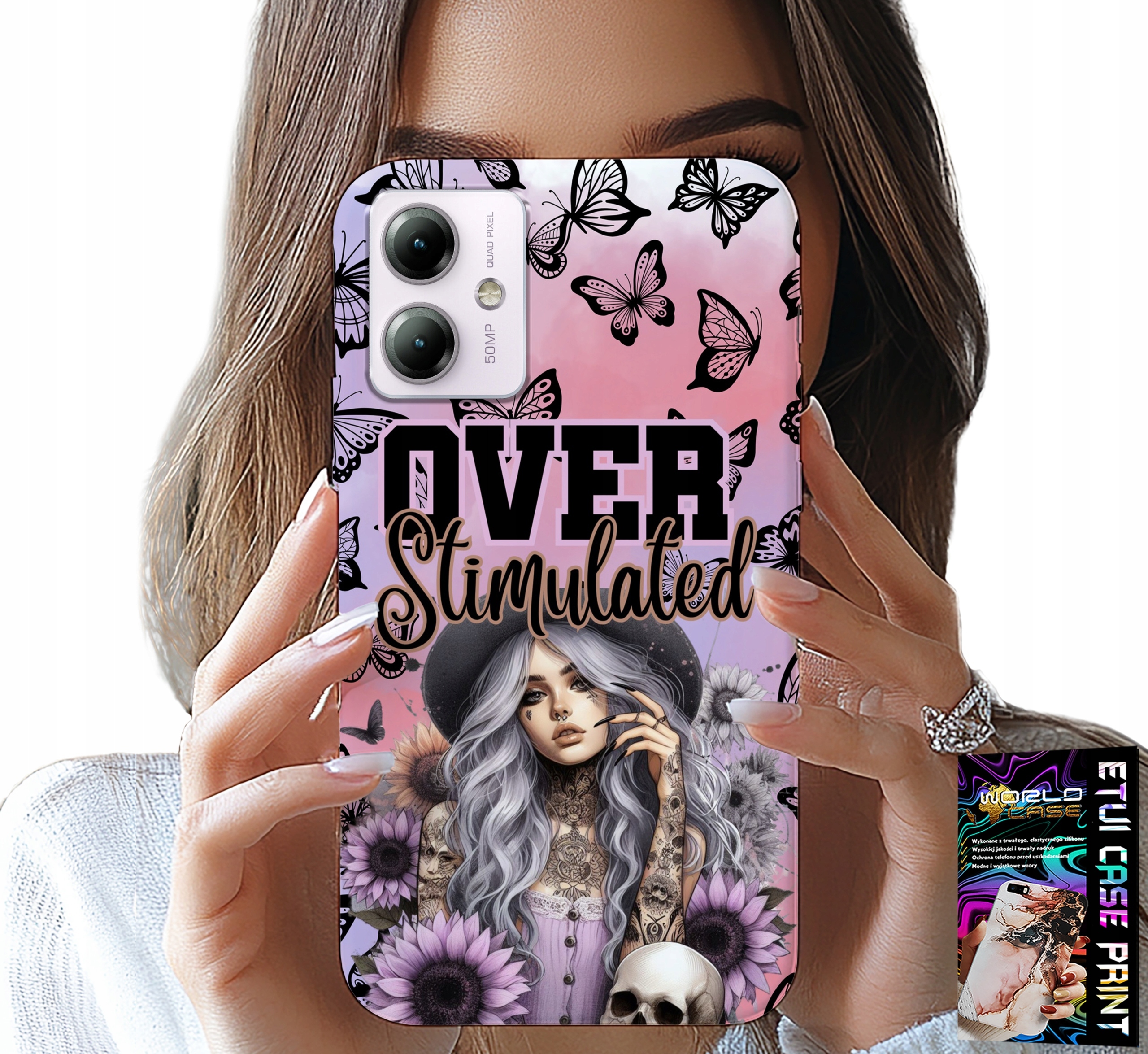 ETUI DO MOTOROLA MOTO G14 - OVER STIMULATED, NASTOLETNIE WZORY, CASE