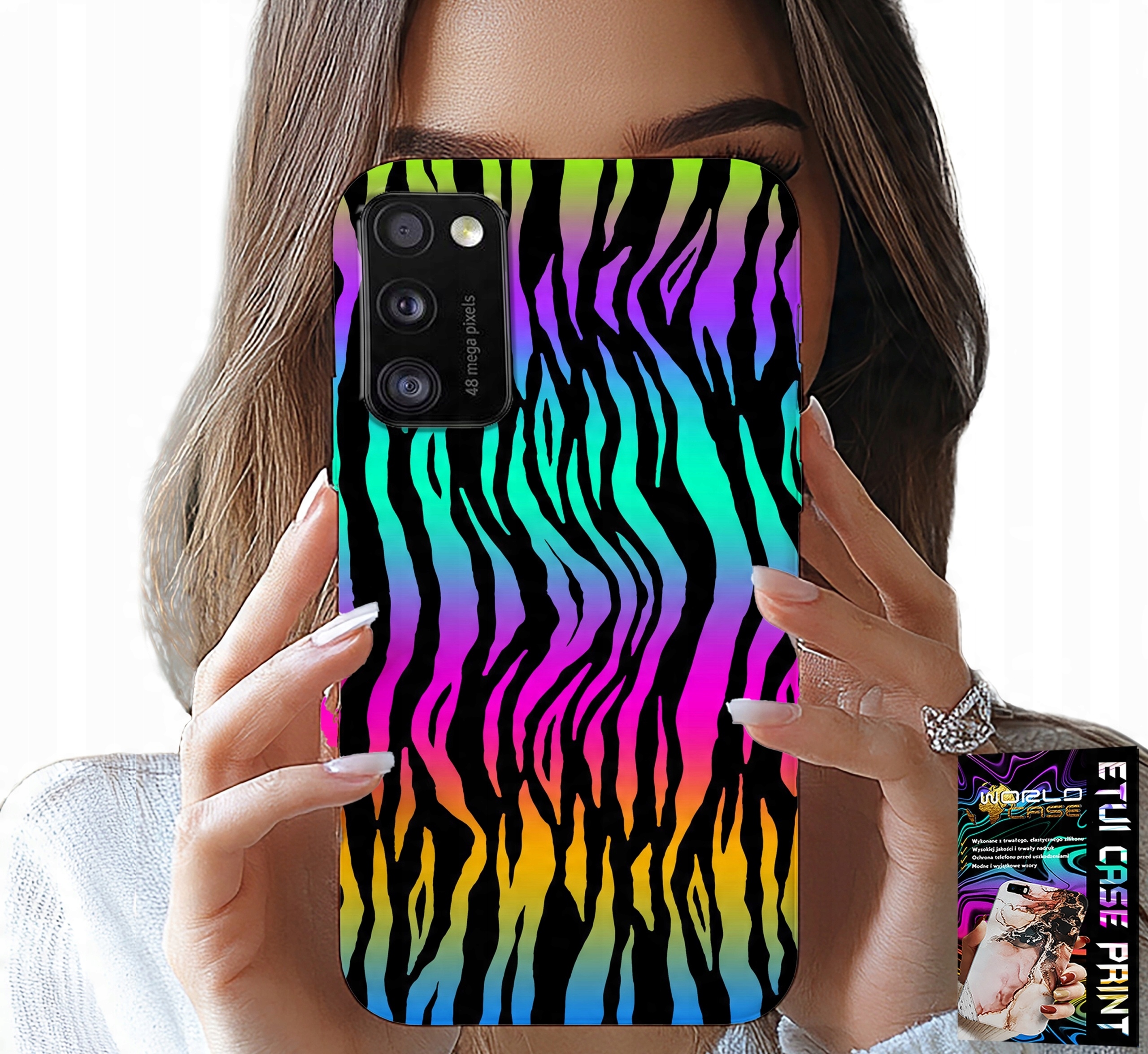 ETUI DO SAMSUNG GALAXY A41 - ABSTRAKCYJNE KOLOROWE WZORY CASE + FOLIA