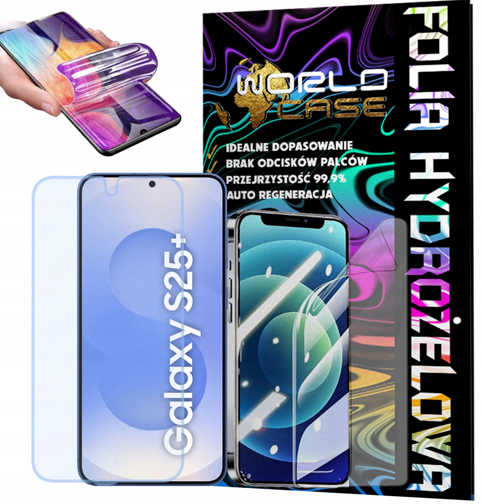 FOLIA HYDROŻELOWA OCHRONNA DO SAMSUNG GALAXY S25 PLUS NA EKRAN MOCNA