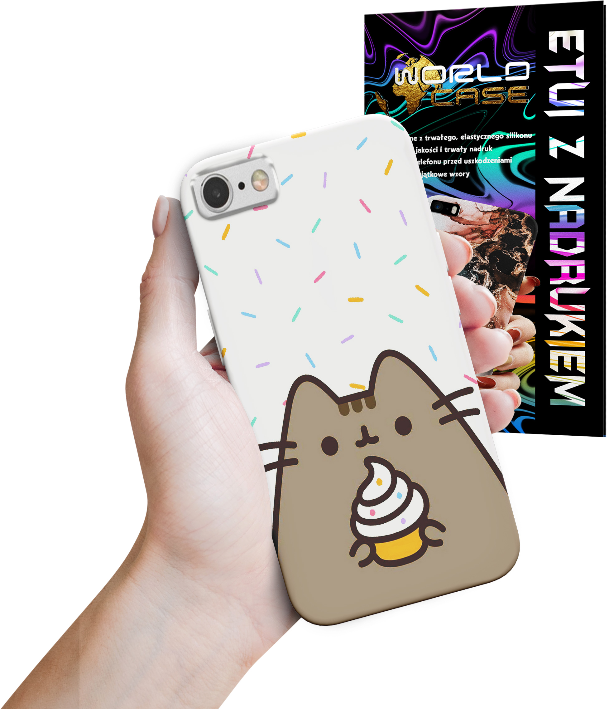 ETUI CASE DO IPHONE 6 6s - SŁODKI KOTEK KOT OBUDOWA PLECKI