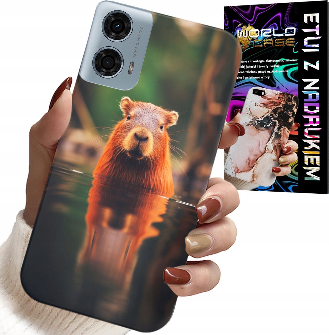 ETUI DO MOTOROLA MOTO G85 5G - SŁODKA KAPIBARA, CAPIBARA, WIELE WZORÓW